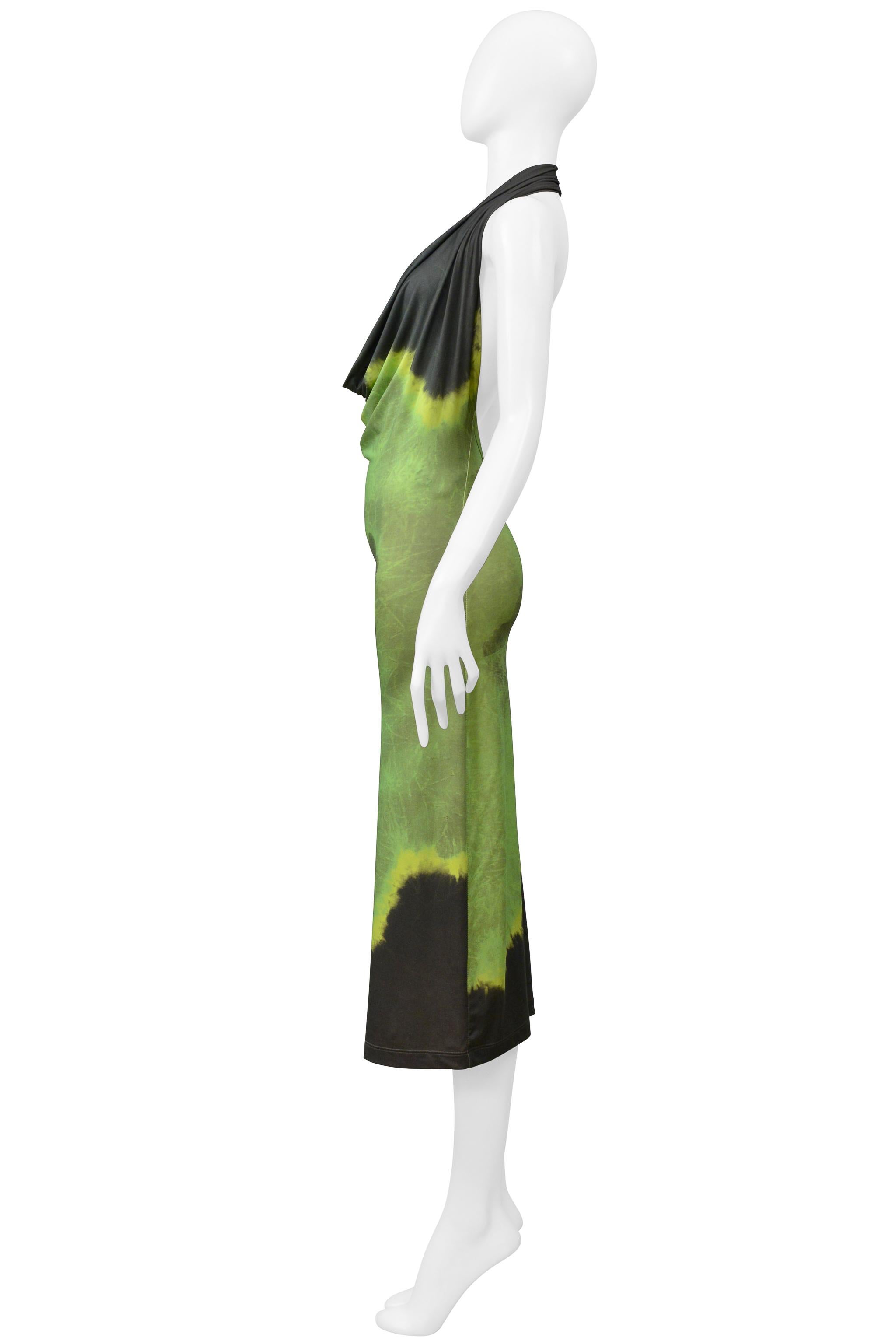 Plein Sud - Vestito con stampa floreale in verde brillante in vendita 1