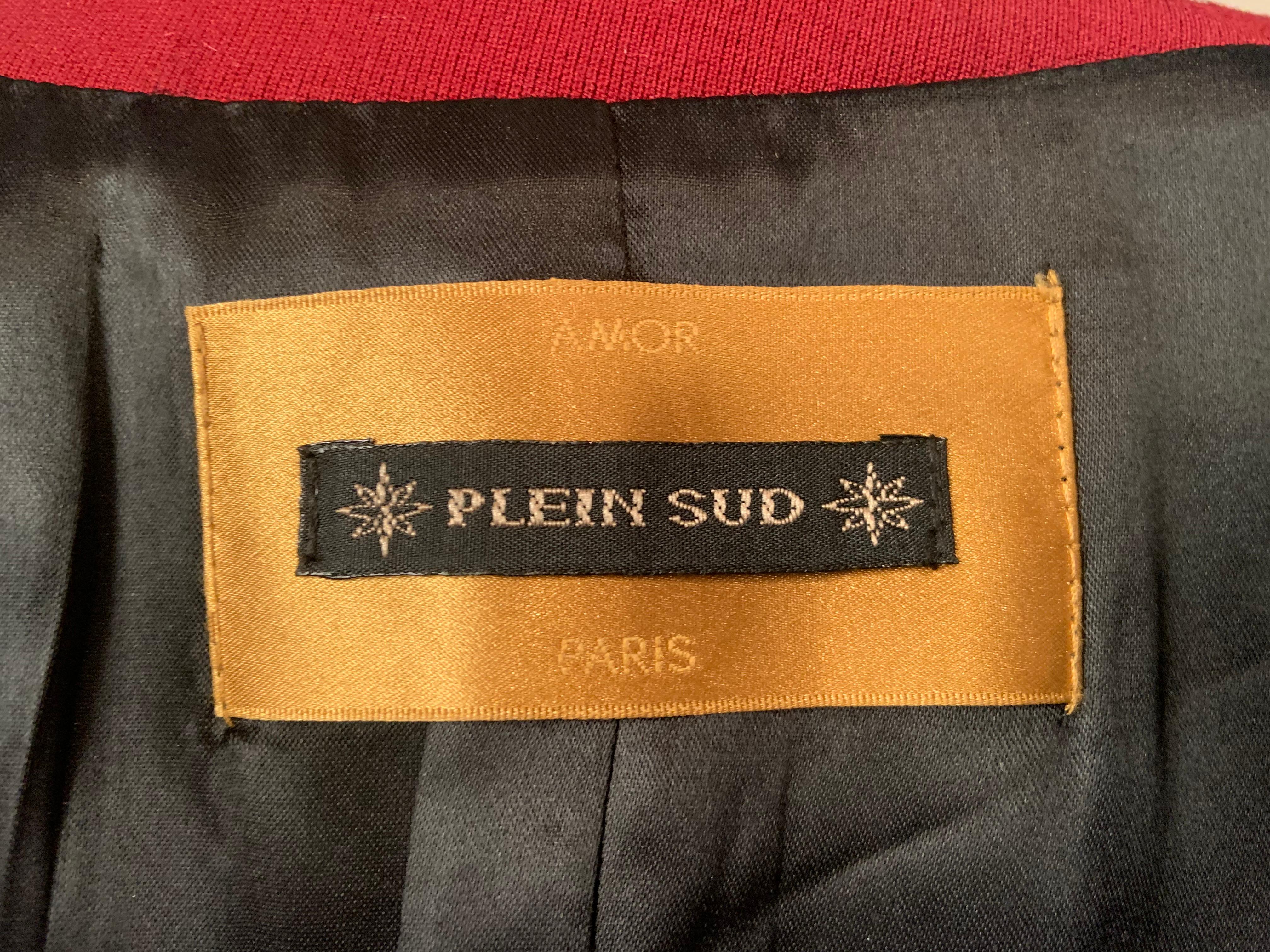 Plein Sud Burgundy Jacket with Double Row of Buttons (Veste bourguignonne à double rangée de boutons) en vente 5