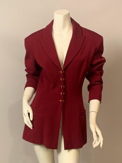 Plein Sud Chaqueta burdeos con doble fila de botones