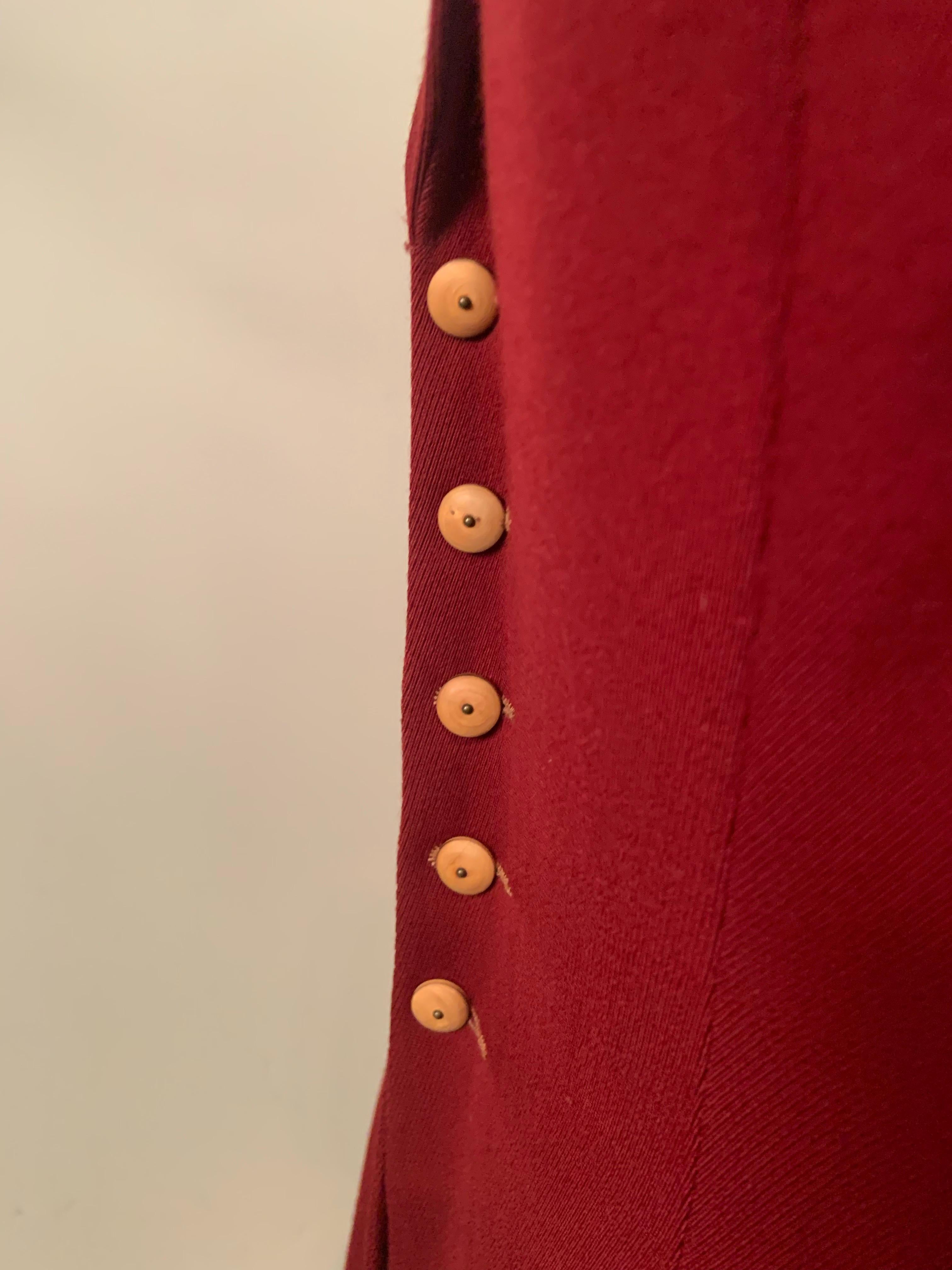 Plein Sud Burgundy Jacket with Double Row of Buttons (Veste bourguignonne à double rangée de boutons) en vente 1