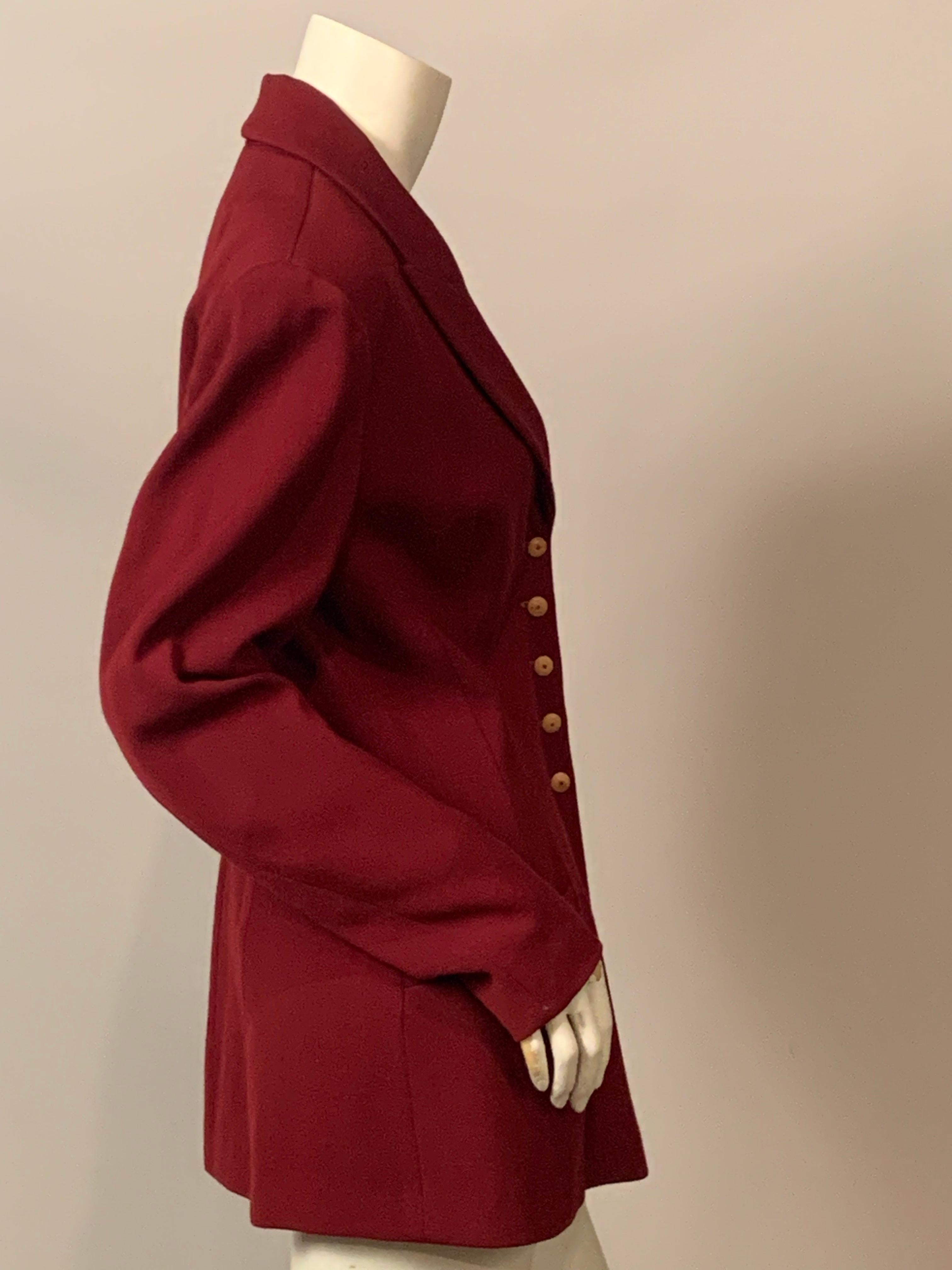 Plein Sud Burgundy Jacket with Double Row of Buttons (Veste bourguignonne à double rangée de boutons) en vente 2