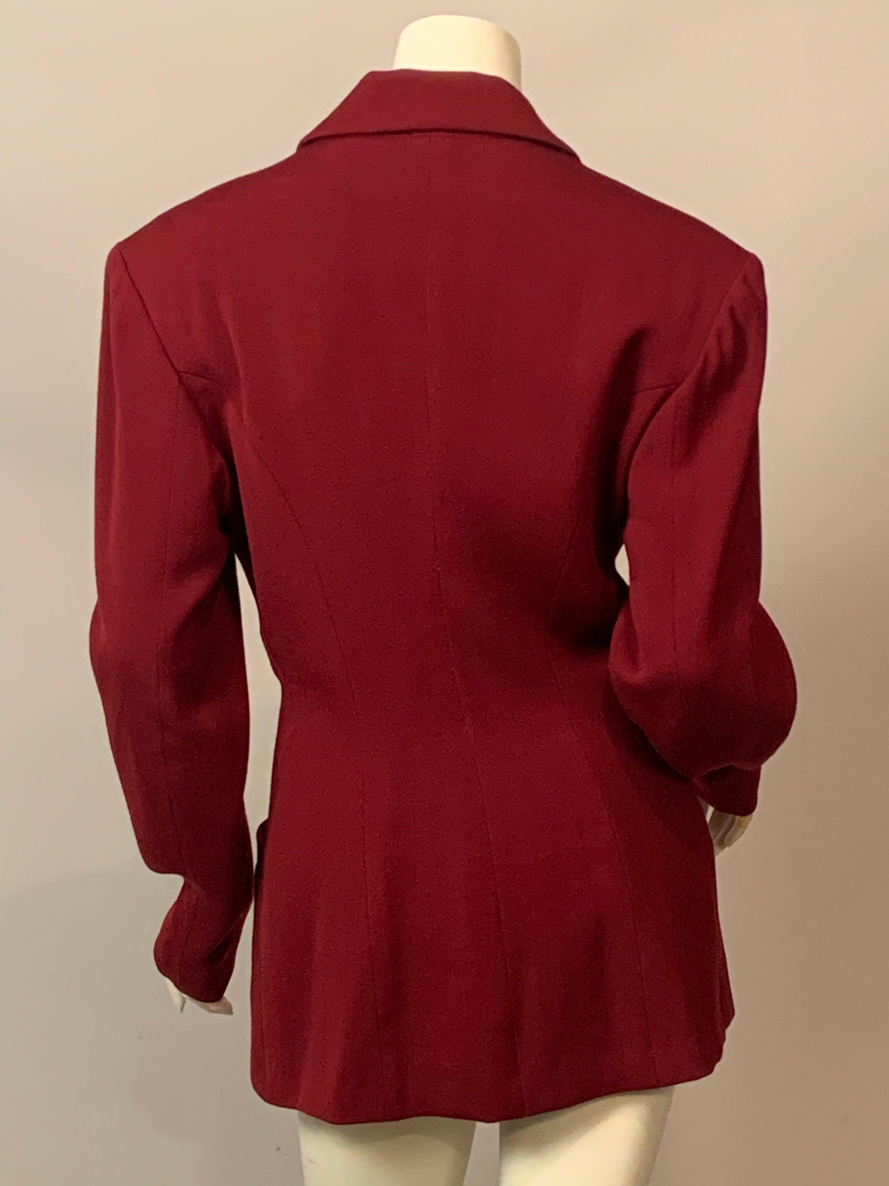 Plein Sud Burgundy Jacket with Double Row of Buttons (Veste bourguignonne à double rangée de boutons) en vente 3