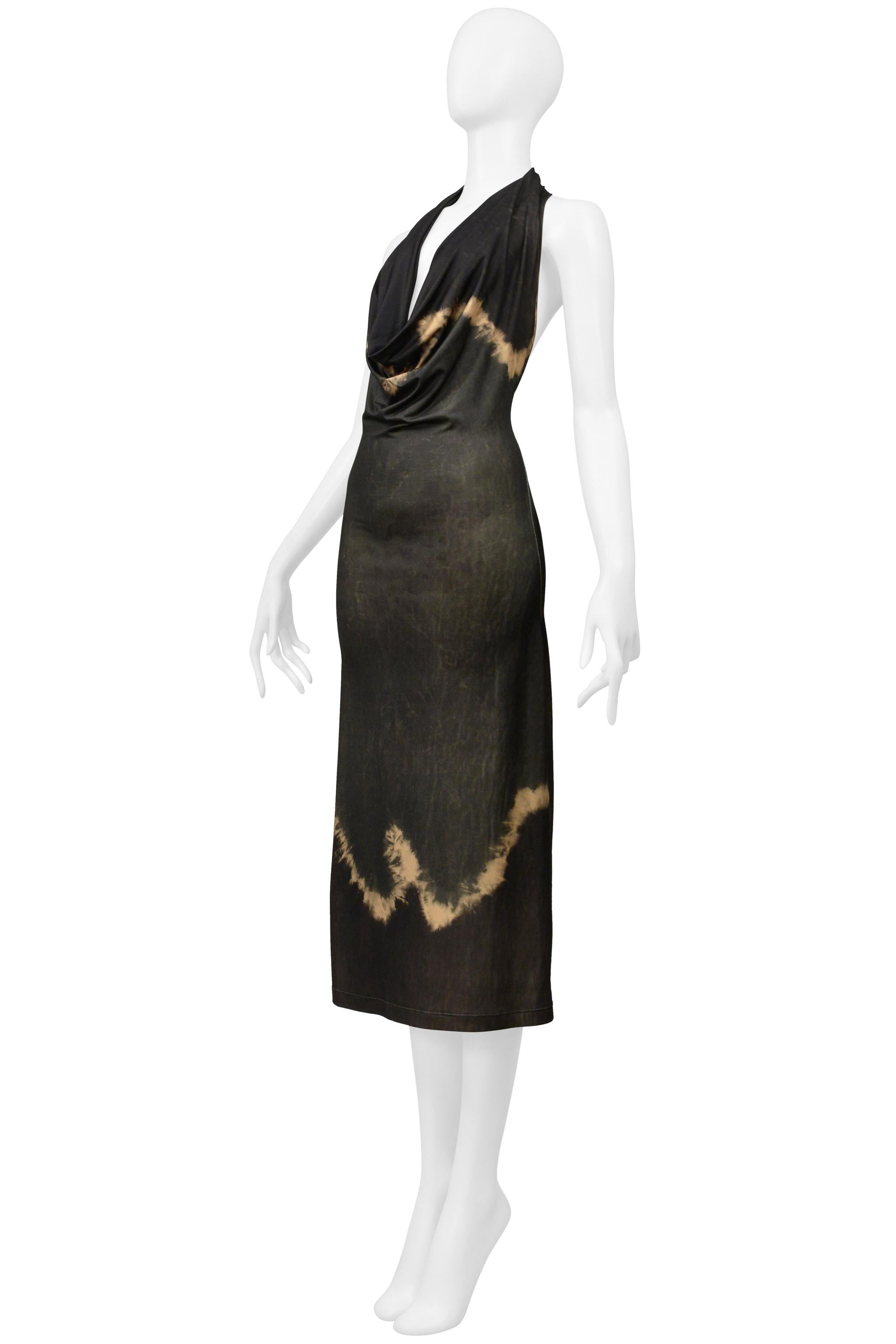 Plein Sud Vestido Halter Verde Oscuro Tie-Dye en Excelente estado para la venta en Los Angeles, CA
