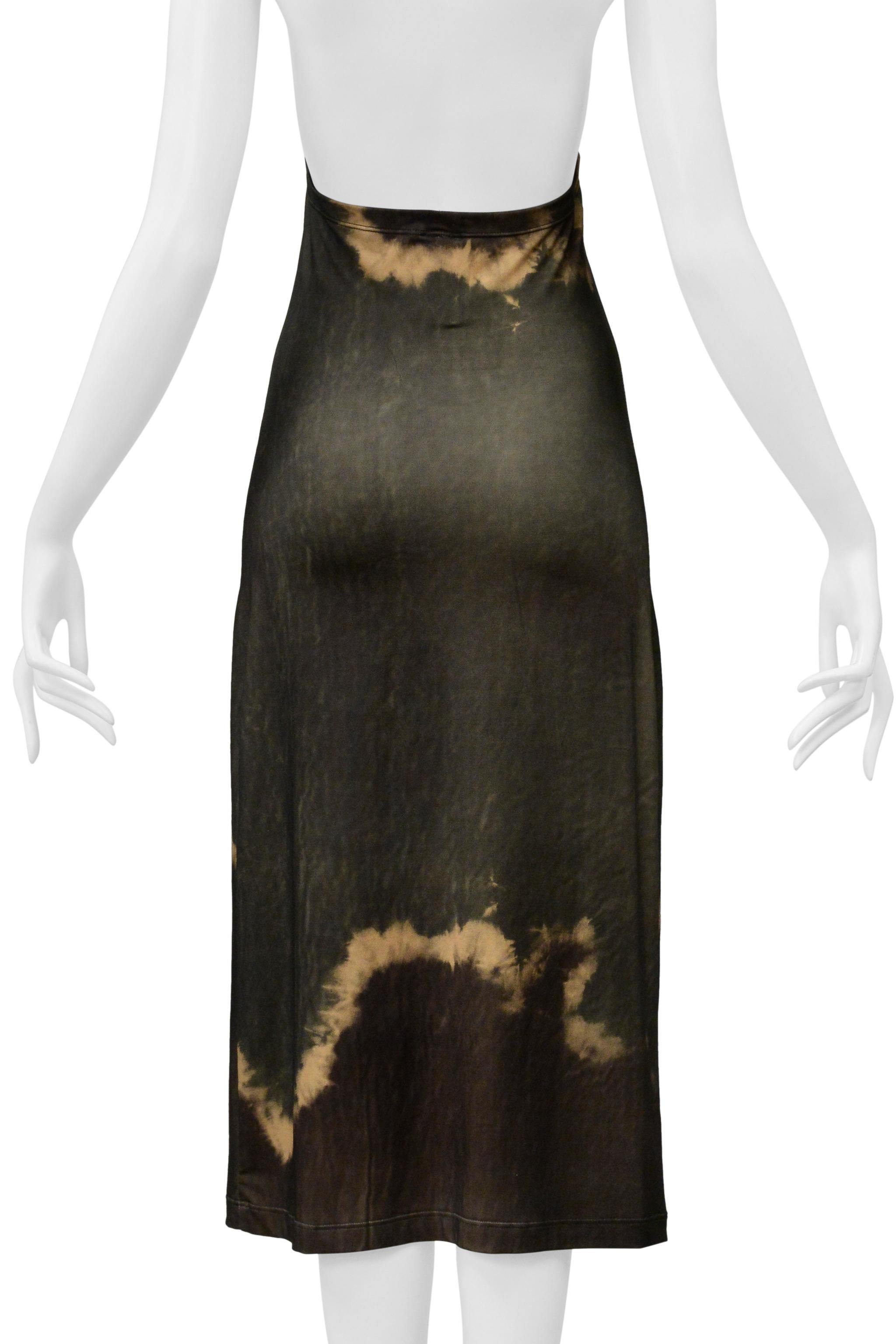 Plein Sud Vestido Halter Verde Oscuro Tie-Dye en venta 2