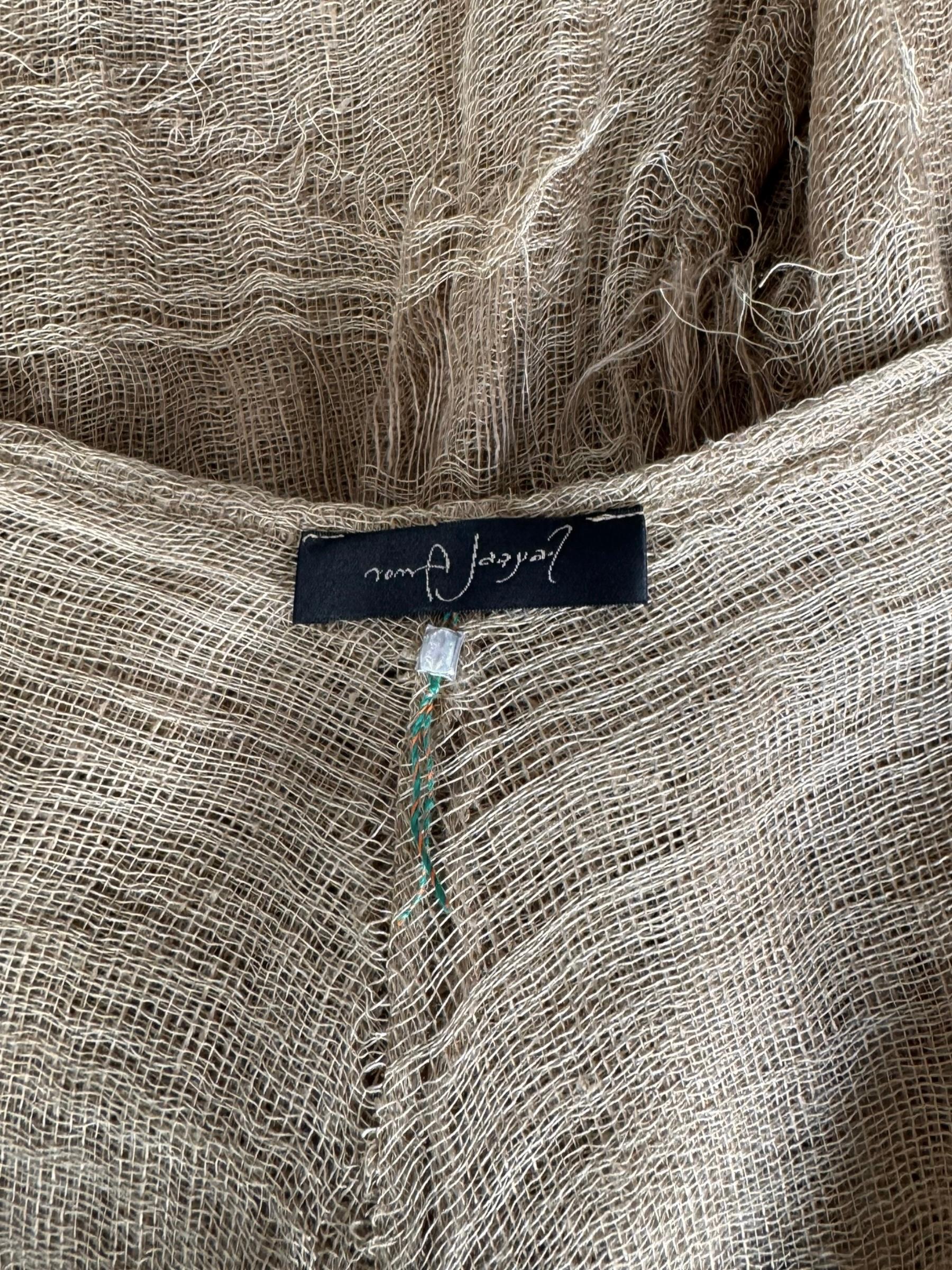 PLEIN SUD FAYÇAL AMOR ss1993 GONNA MAXI IN JUTE RAW BEIGE in vendita 6