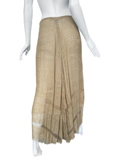 PLEIN SUD FAYÇAL AMOR ss1993 BEIGE RAW JUTE MAXI SKIRT