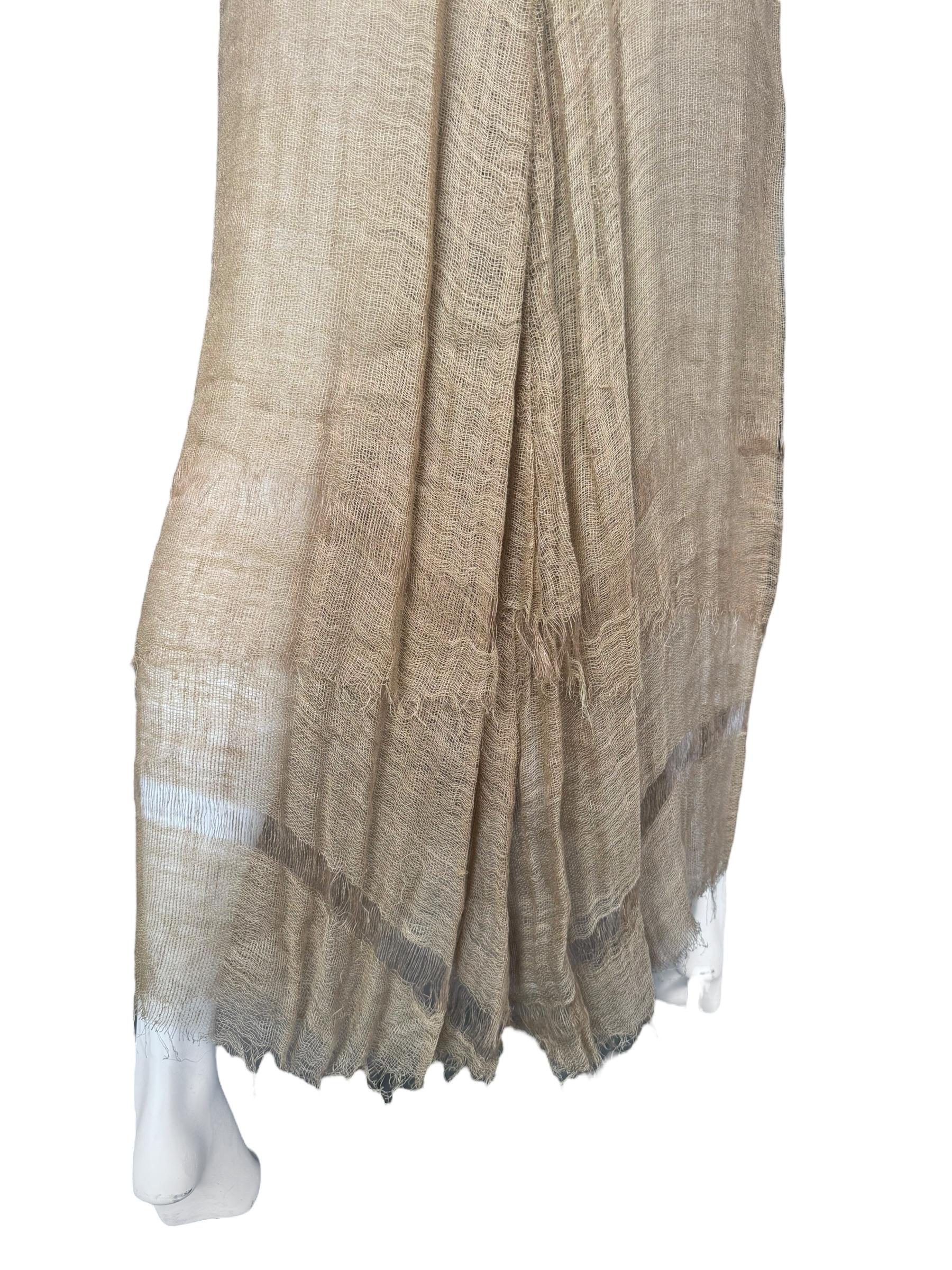 PLEIN SUD FAYÇAL AMOR ss1993 GONNA MAXI IN JUTE RAW BEIGE in vendita 4