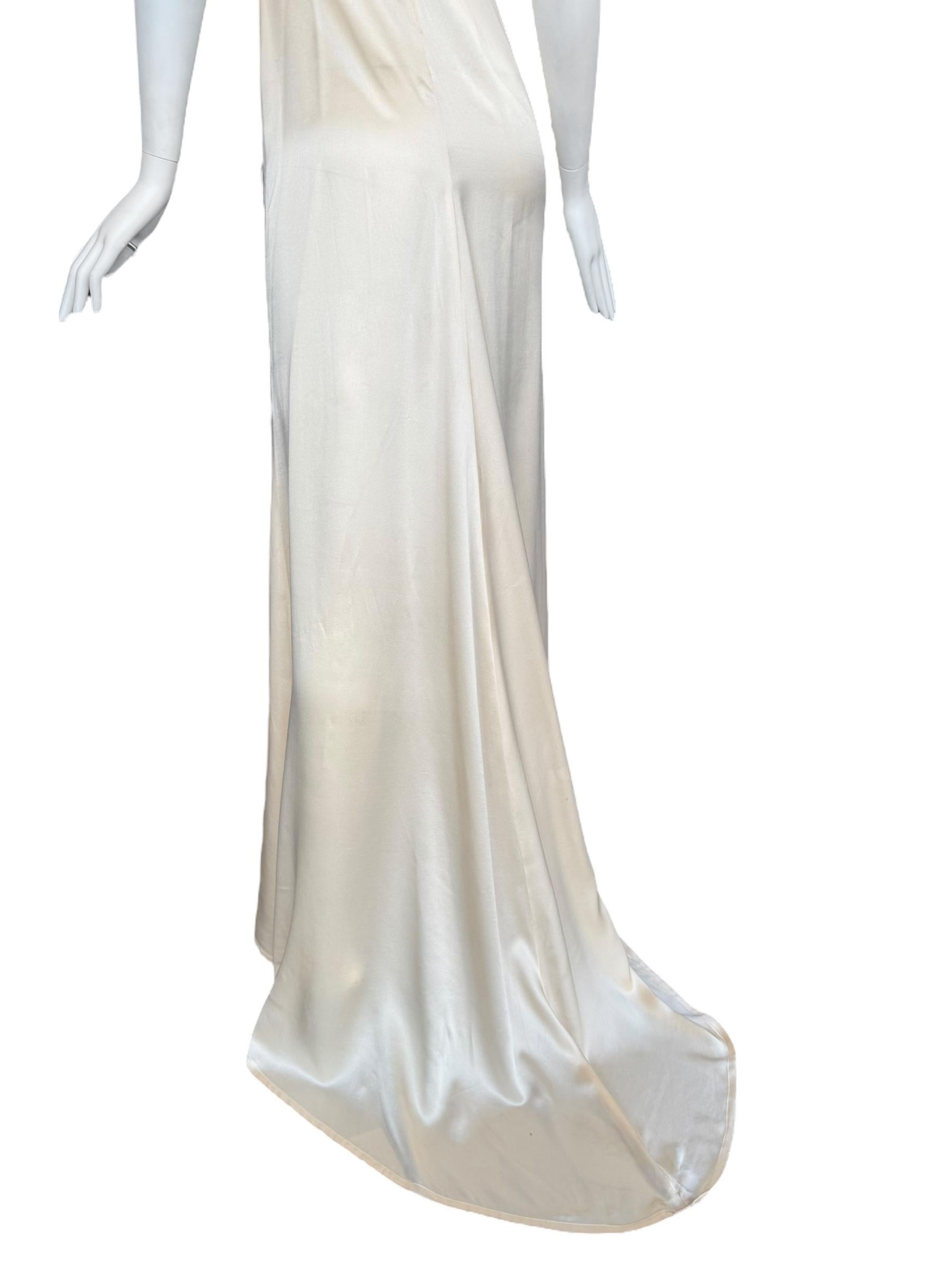 PLEIN SUD FAYÇAL AMOR ss1993 BEIGE SILK MAXI DRESS im Angebot 7