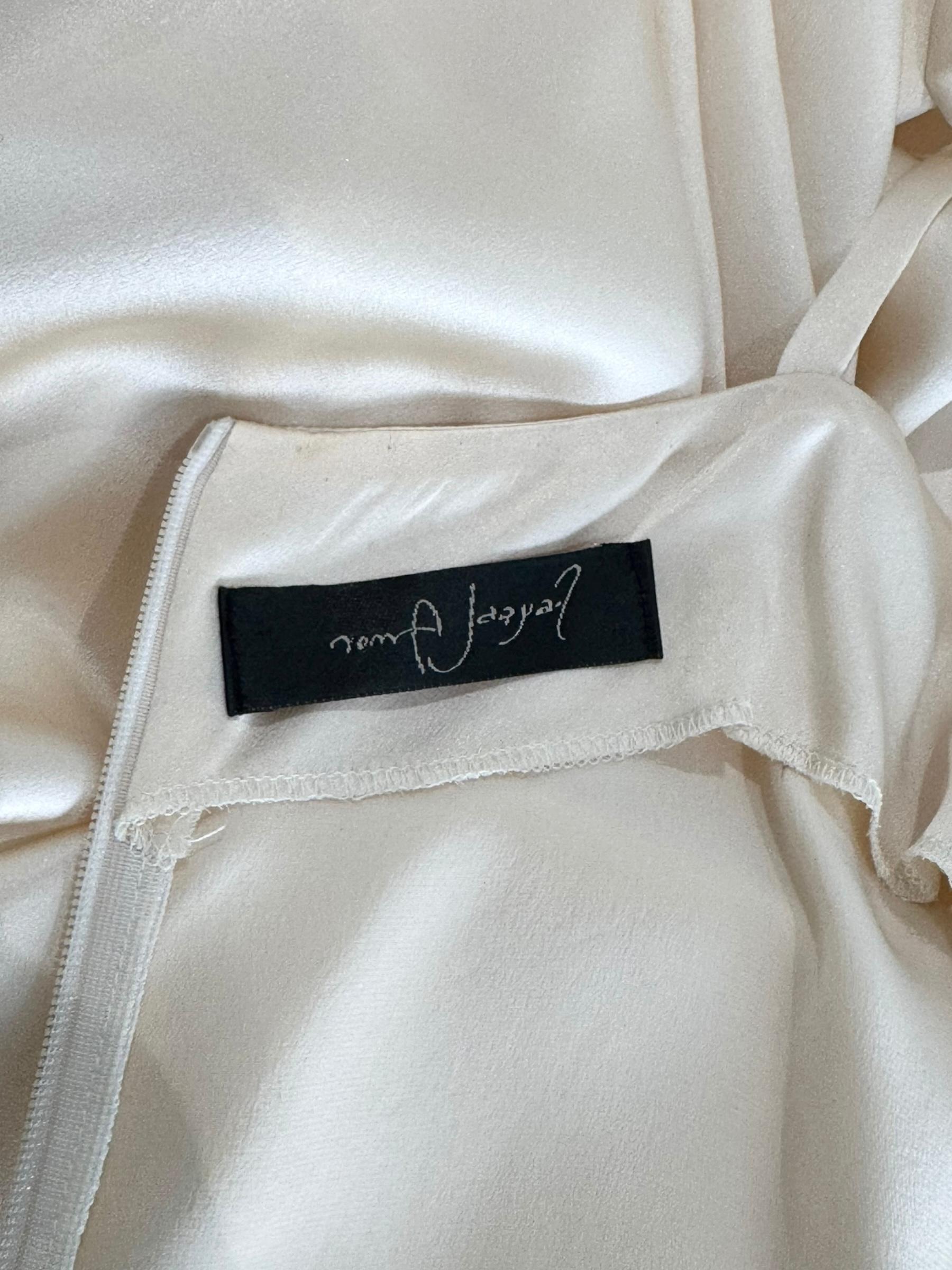 PLEIN SUD FAYÇAL AMOR ss1993 BEIGE SILK MAXI DRESS im Angebot 9