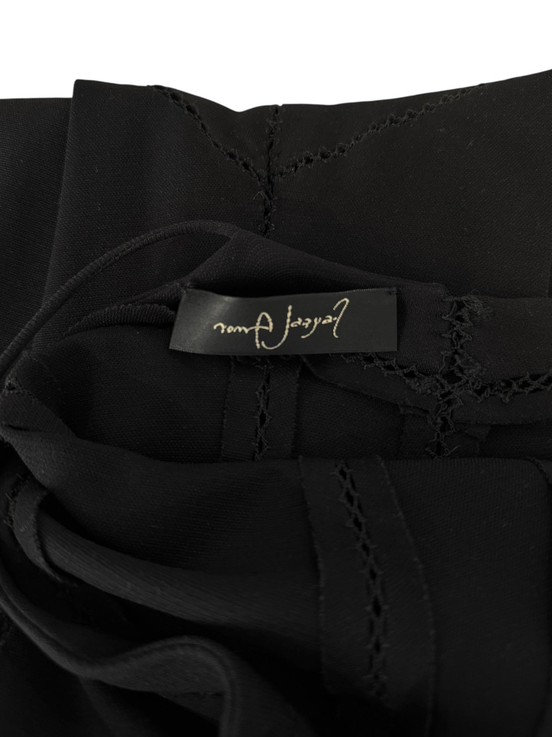 PLEIN SUD FAYÇAL AMOR ss1993 BLACK PICOT STITCHING MAXI DRESS For Sale 8