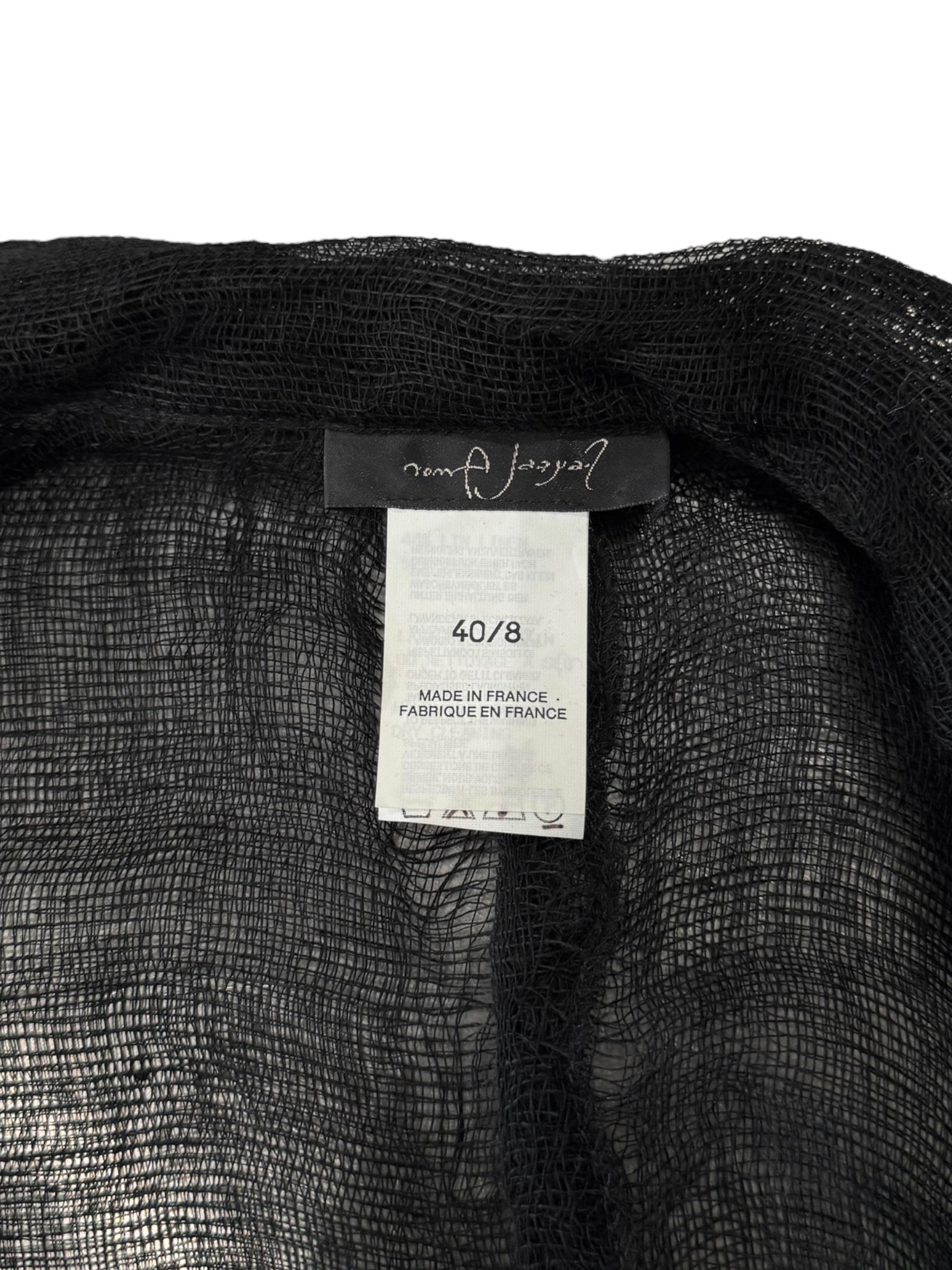 PLEIN SUD FAYÇAL AMOR ss1993 SCHWARZER RAW JUTE MAXI COAT im Angebot 9