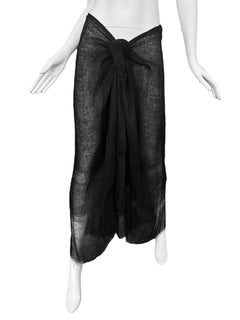 PLEIN SUD FAYÇAL AMOR ss1993 BLACK RAW JUTE MAXI SKIRT