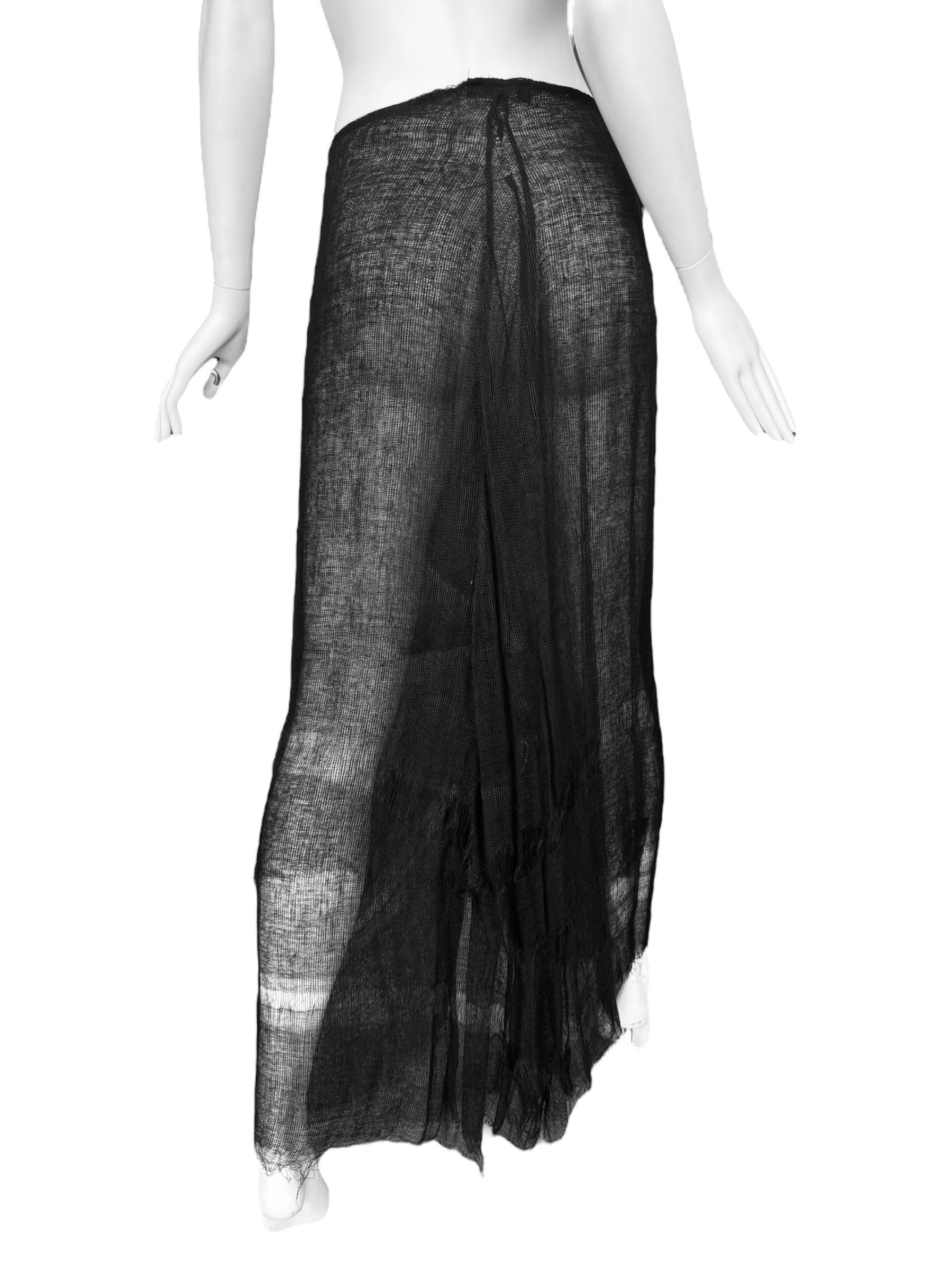 PLEIN SUD FAYÇAL AMOR ss1993 FALDA MAXI EN JUTE CRUDO NEGRO Negro en venta