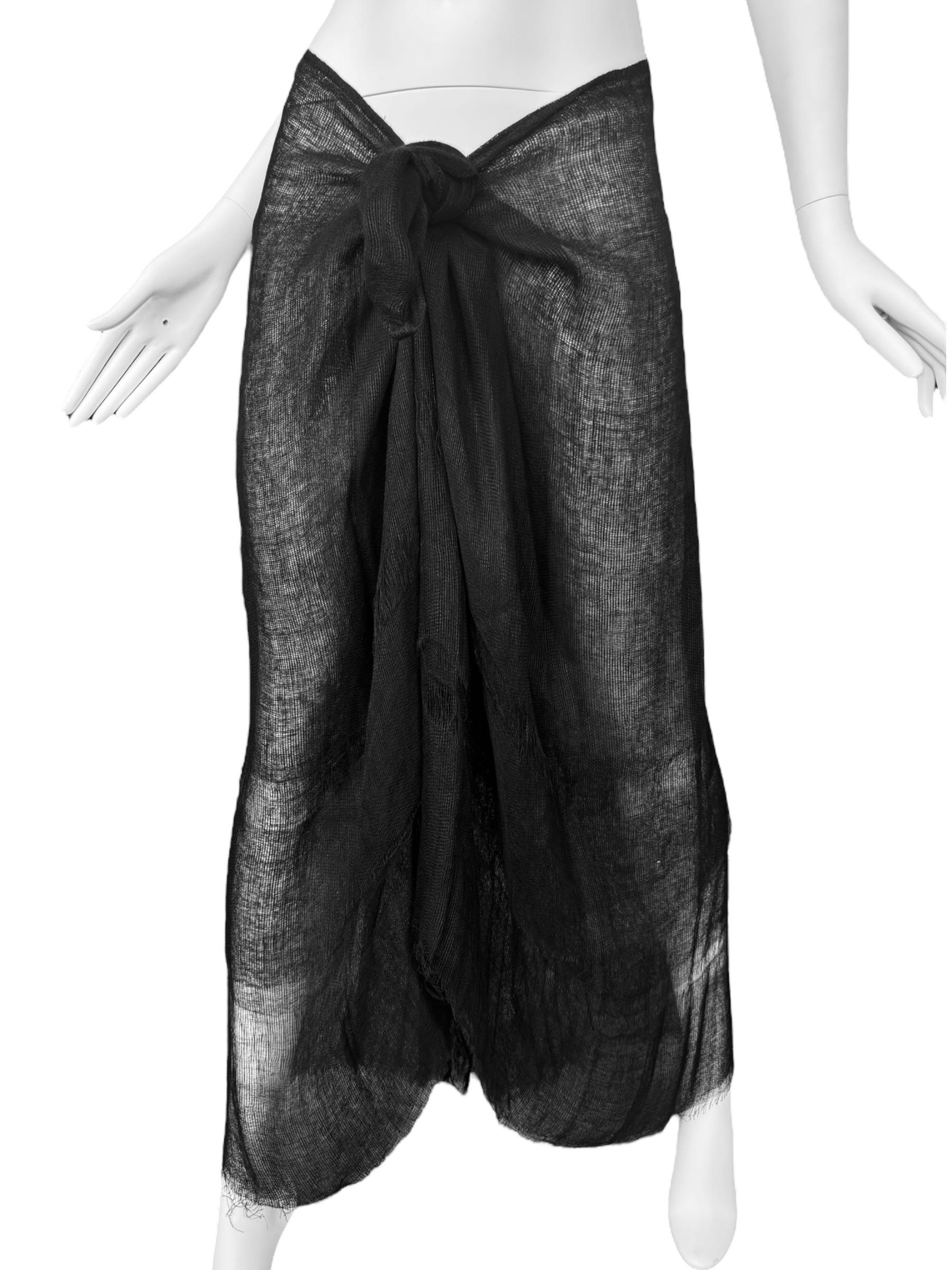 PLEIN SUD FAYÇAL AMOR ss1993 FALDA MAXI EN JUTE CRUDO NEGRO en venta 1