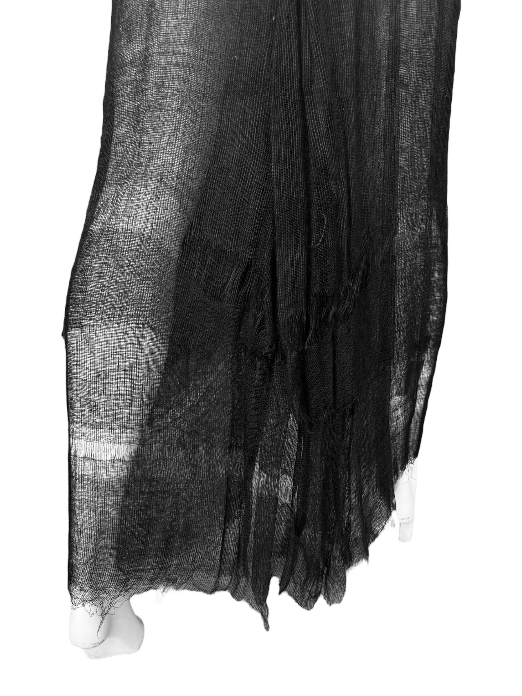 PLEIN SUD FAYÇAL AMOR ss1993 FALDA MAXI EN JUTE CRUDO NEGRO en venta 4