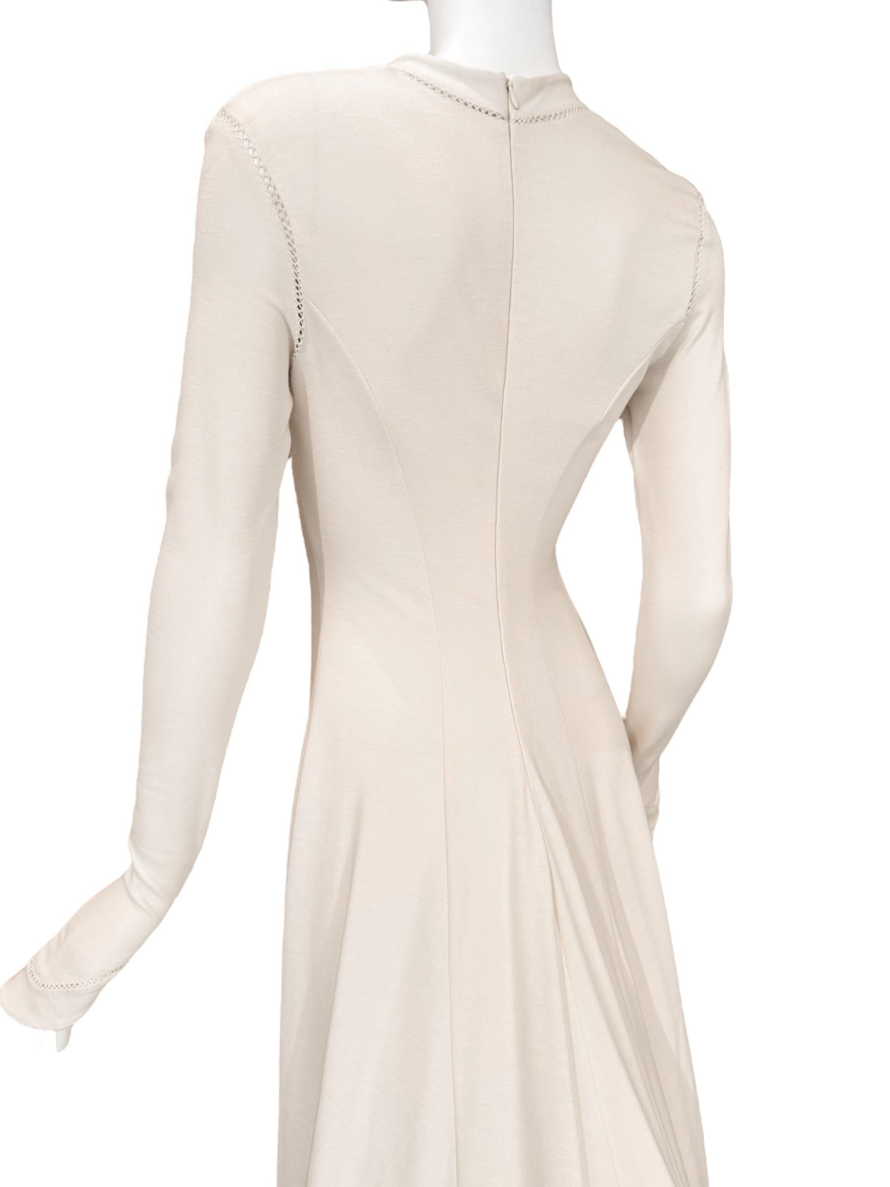 PLEIN SUD FAYÇAL AMOR ss1993 CREAM PICOT STITCHING BRIDAL GOWN im Angebot 9