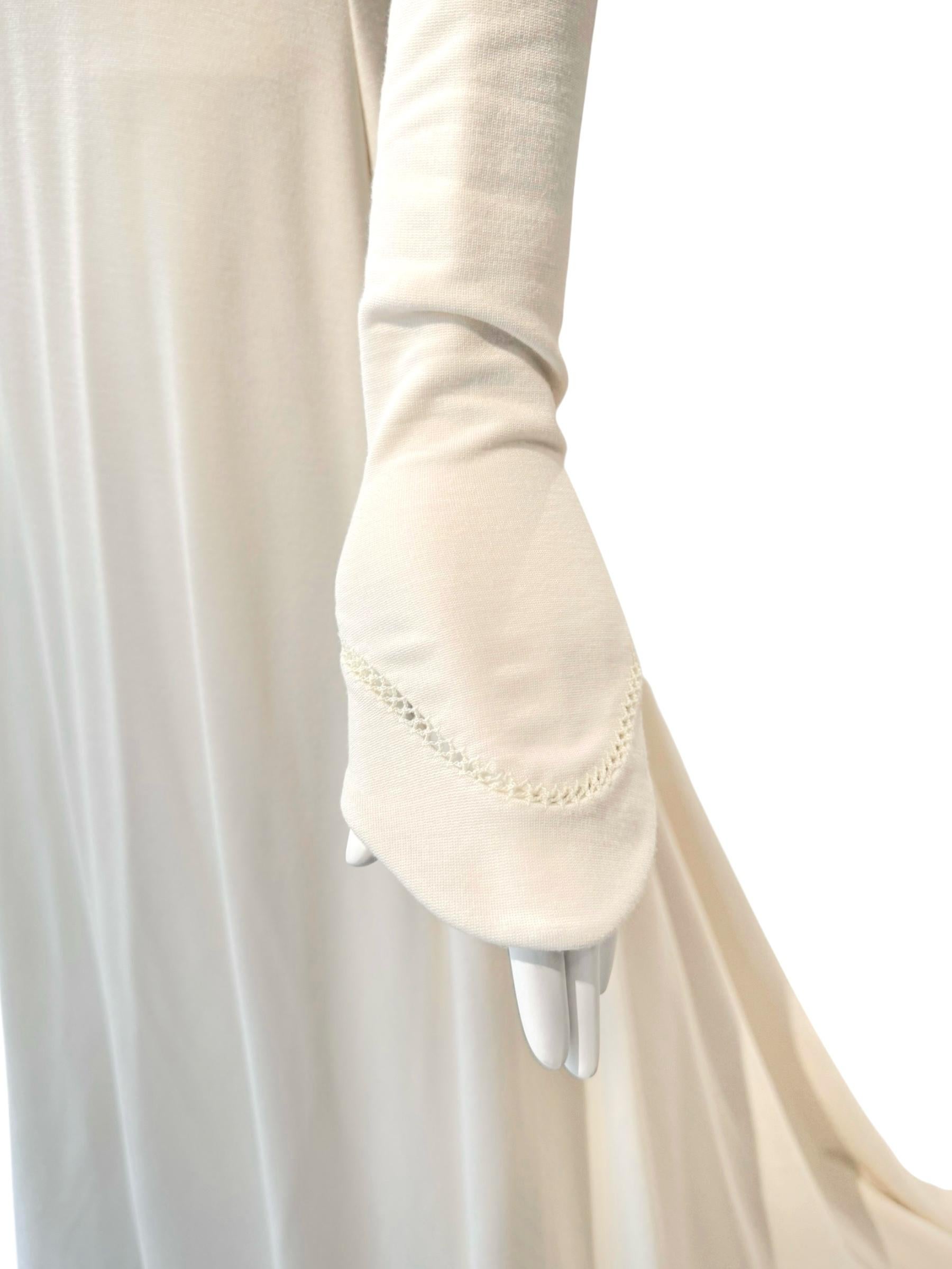 PLEIN SUD FAYÇAL AMOR ss1993 CREAM PICOT STITCHING BRIDAL GOWN im Angebot 4