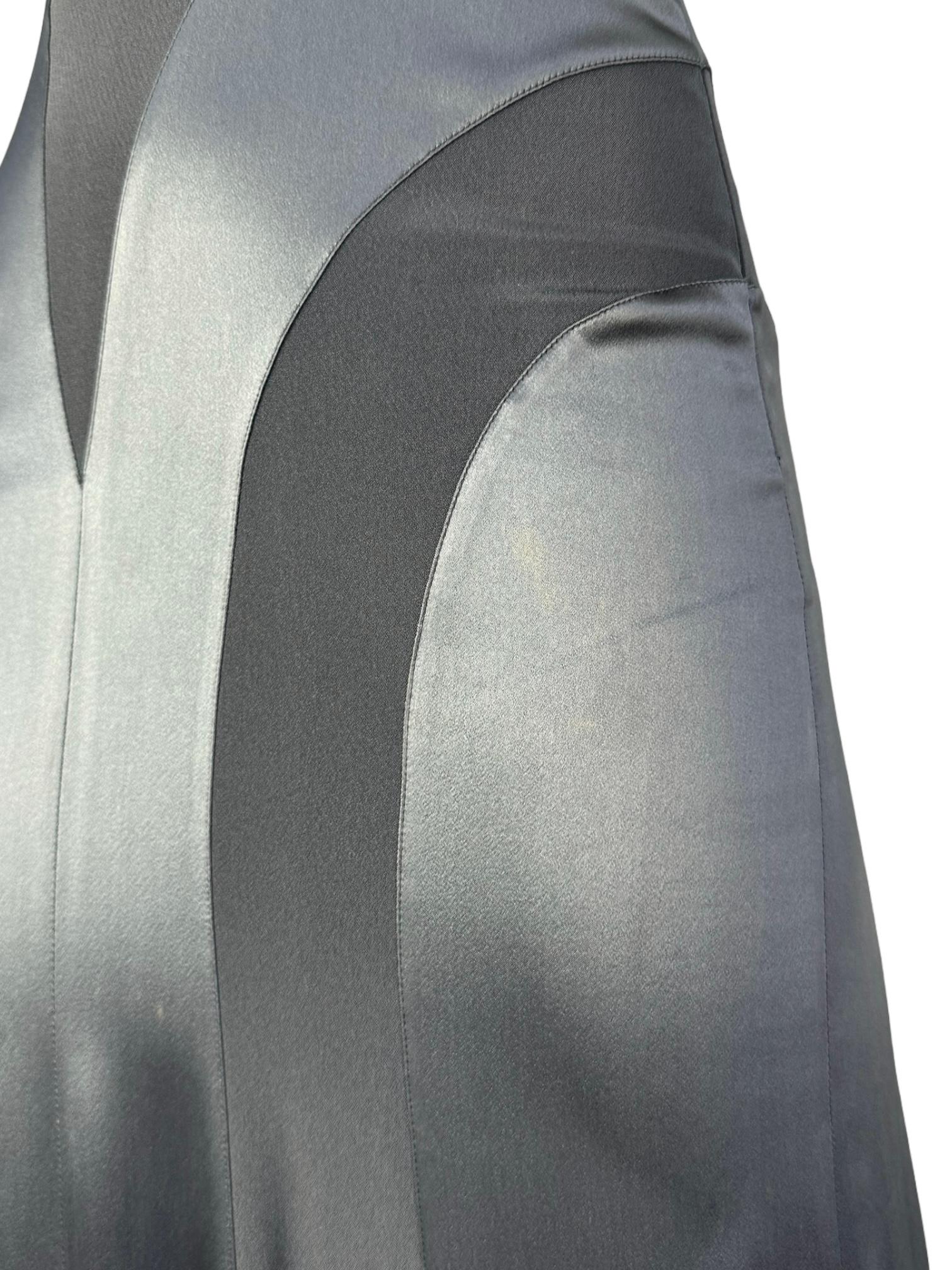 PLEIN SUD FAYÇAL AMOR ss2004 ABITO MAXI ANATOMICO IN GREGGIO METALLICO in vendita 13