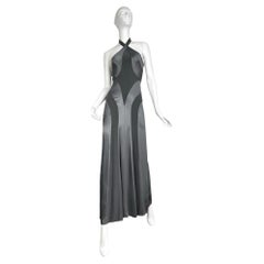 PLEIN SUD FAYÇAL AMOR ss2004 ABITO MAXI ANATOMICO IN GREGGIO METALLICO