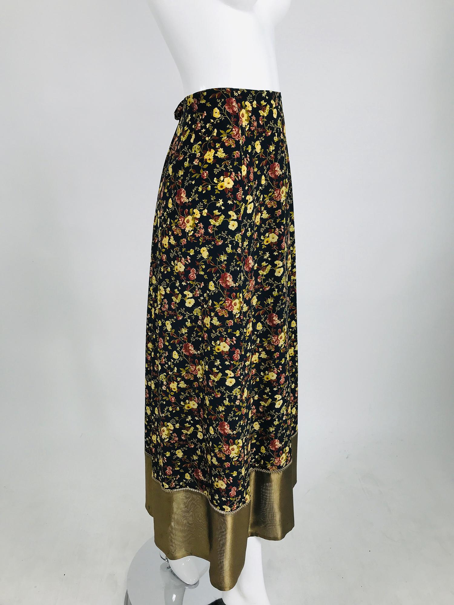 gold maxi skirt