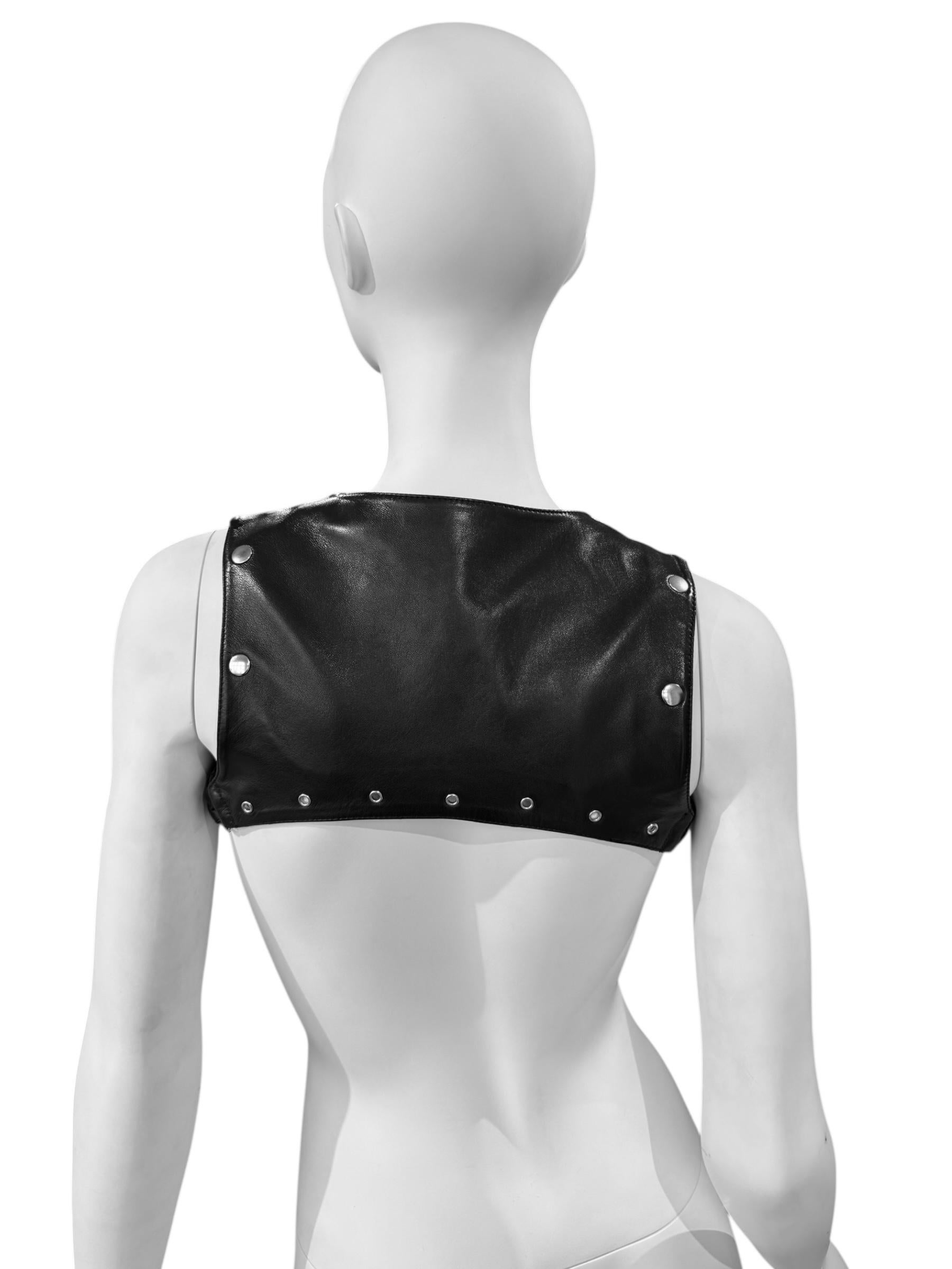 Nero Plein Sud fw2002 BONDAGE HAR in PELLE NERA in vendita