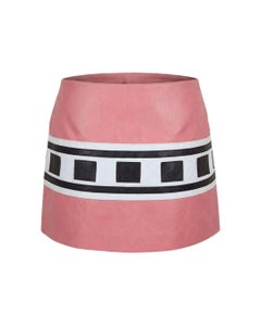 Plein Sud Jeans Spring/Summer 2004 Runway 'The Race' Pink Leather Mini Skirt