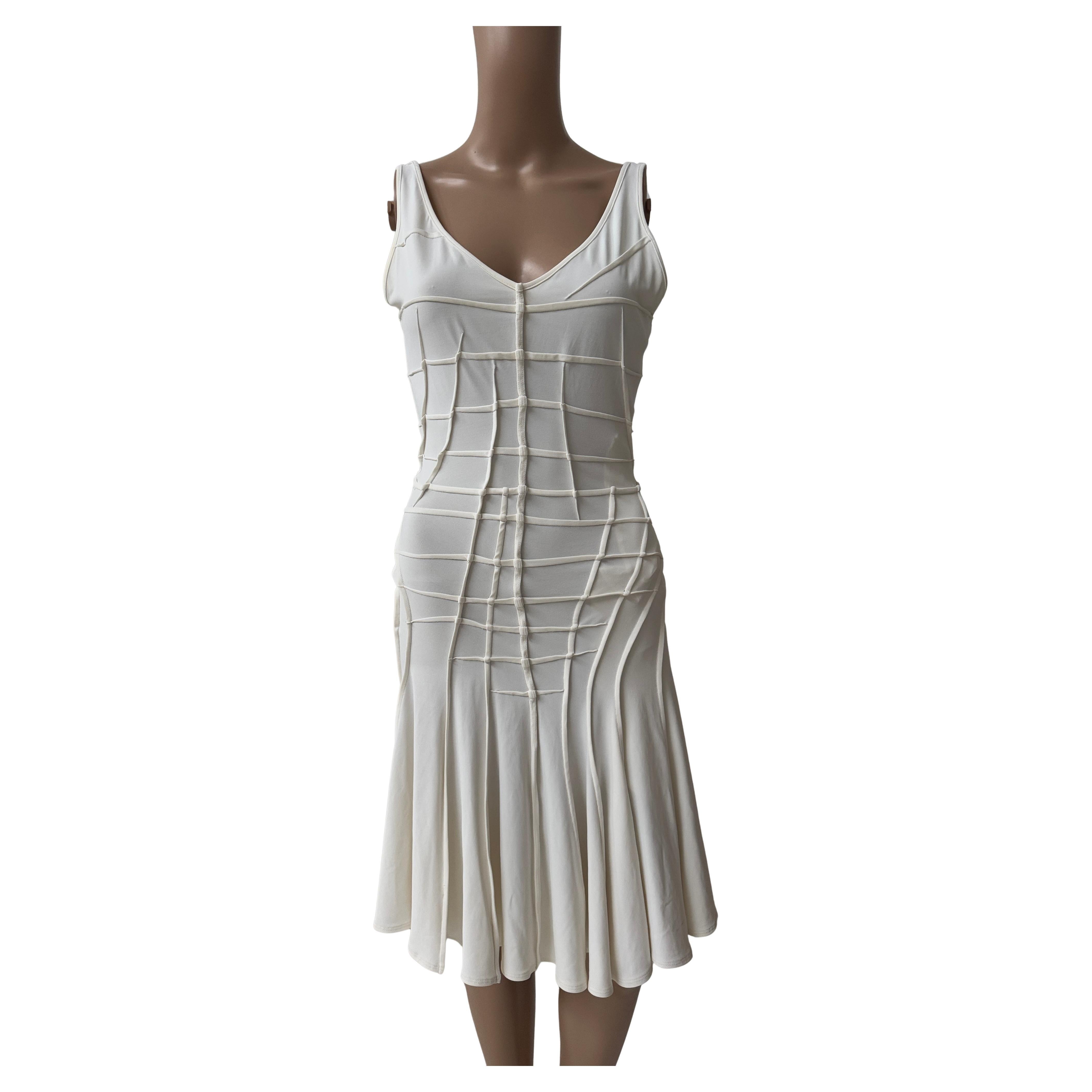 Plein Sud Midi Dress with Sculptural Seaming - SS 2004
