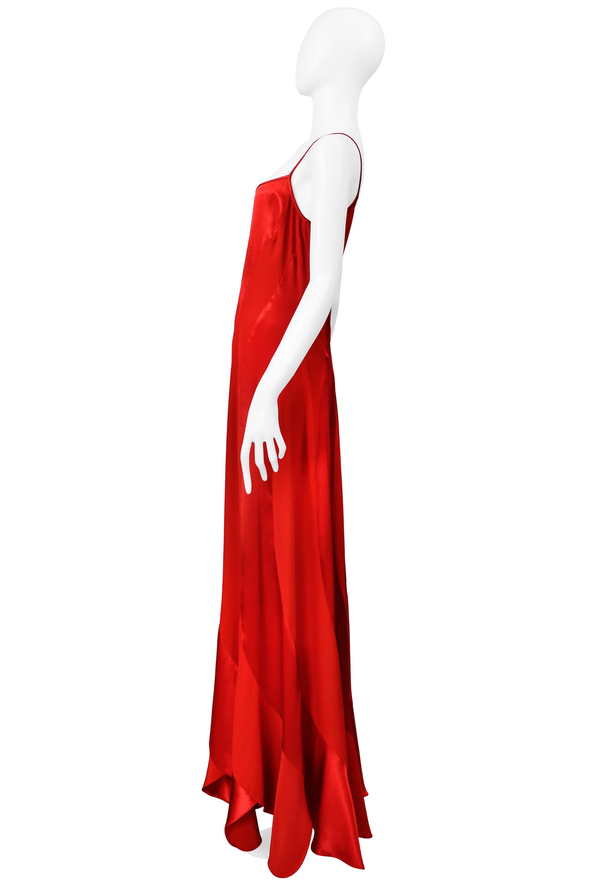 Plein Sud Rotes Kleid mit schräg geschnittenen Bändern und Satineinsätzen Damen im Angebot