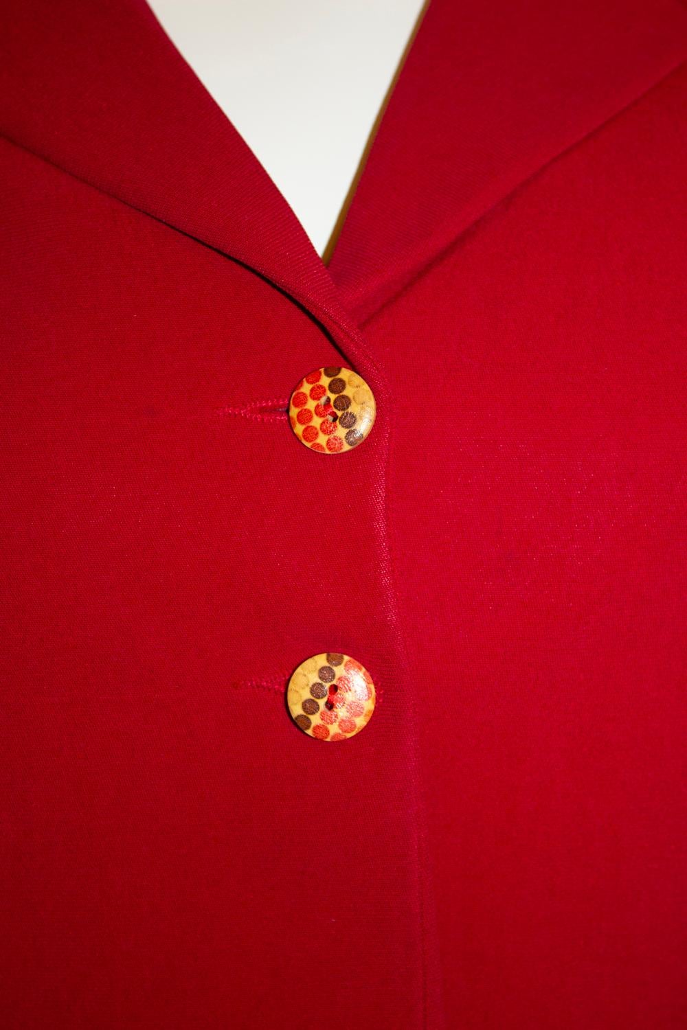 Plein Sud Red Jacket with Wonderful Buttons For Sale 3
