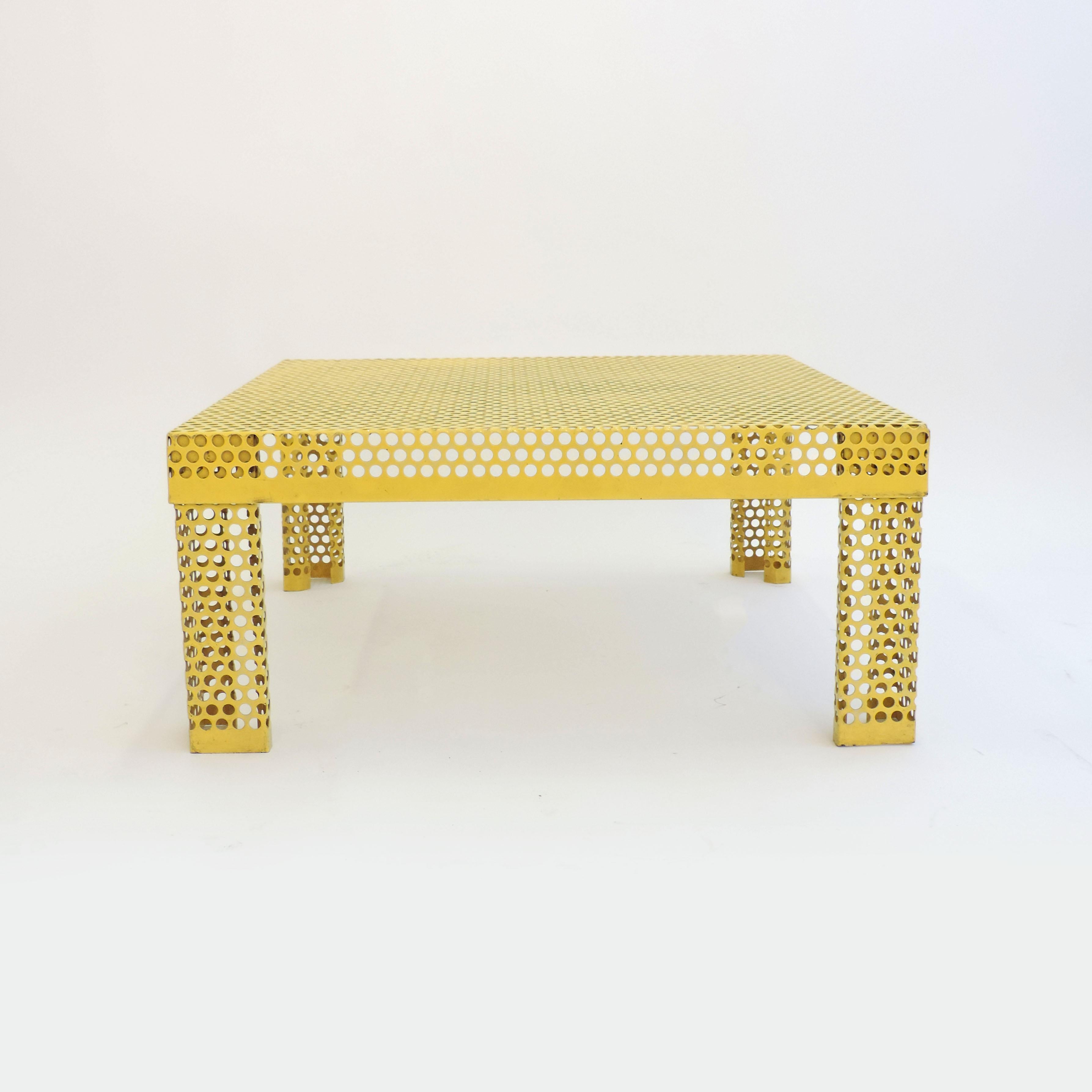 Lacquered 'Pleinair' Low Table in Perforated Metal by Ammannati & Vitelli for Brunati