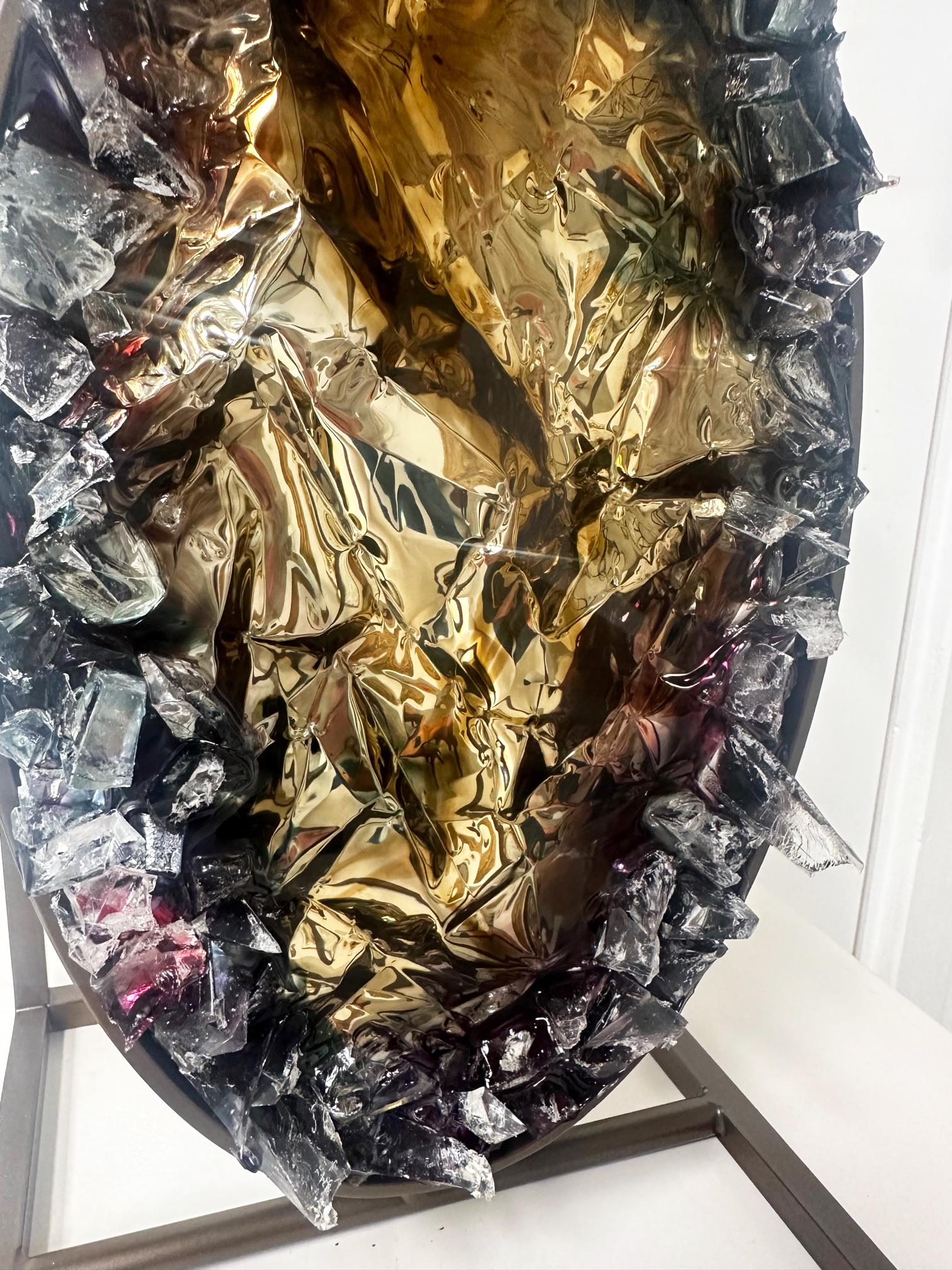 Cuando cae la tarde - Abstract Sculpture Gris de Pleunie Buyink