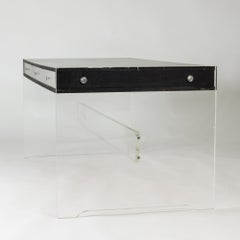 Plexi Glass Desk by Poul Nørreklit, Denmark, 1970s
