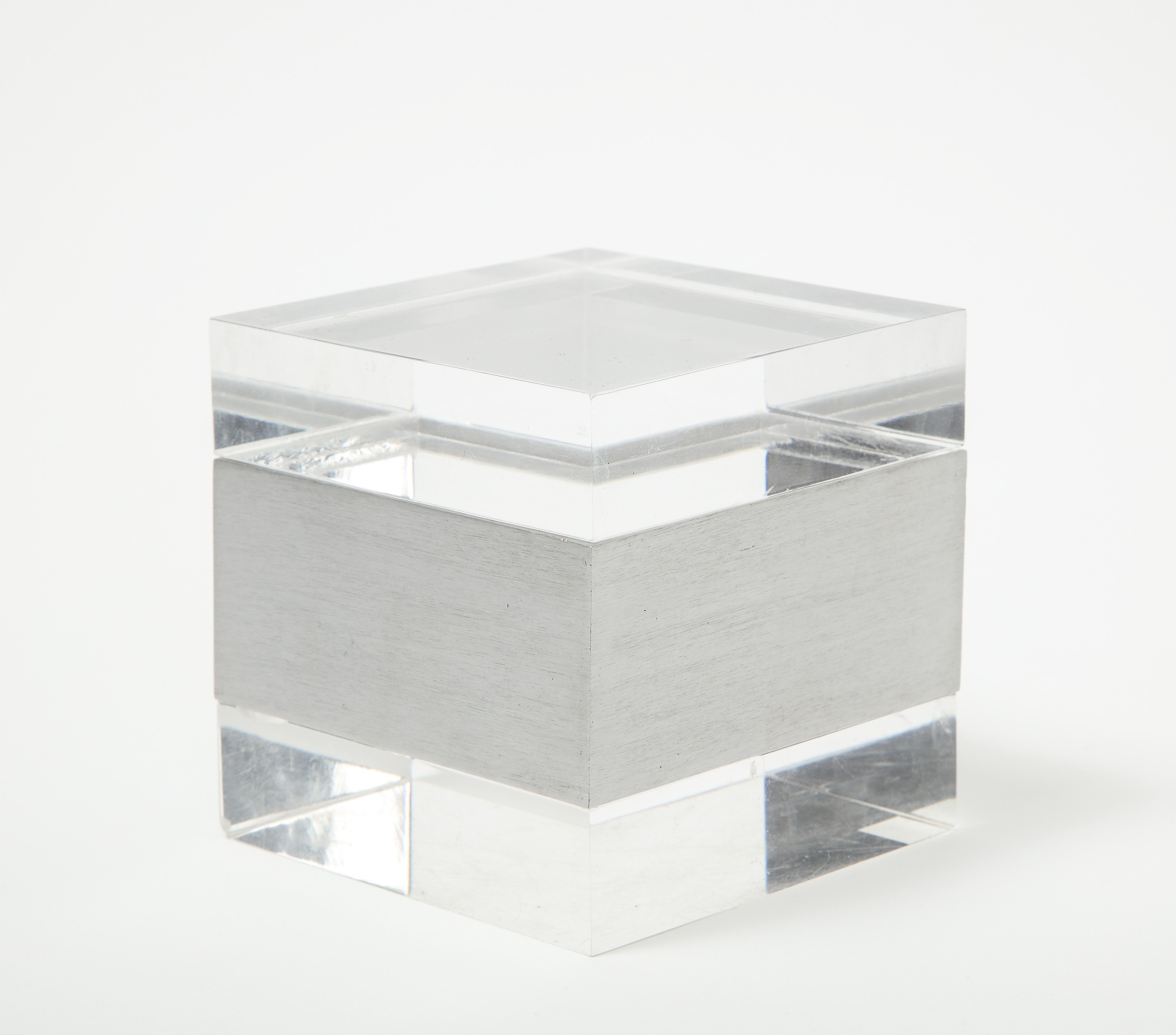 Plexiglass Plexi Square Box, Italy, 1970s