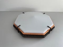 Große Einbau-Deckenleuchte mit Plexiglasplatte im brutalistischen Design, 1960er Jahre, Italien