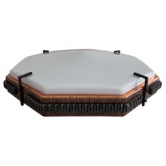 Lampada da soffitto a incasso di grandi dimensioni in Plexi Top Brutalist Design, anni '60, Italia