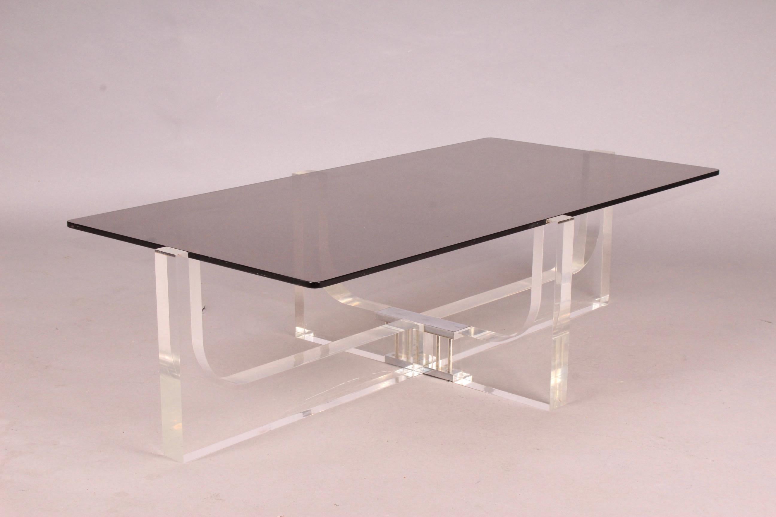 Plexiglas and Glass Low Table 1