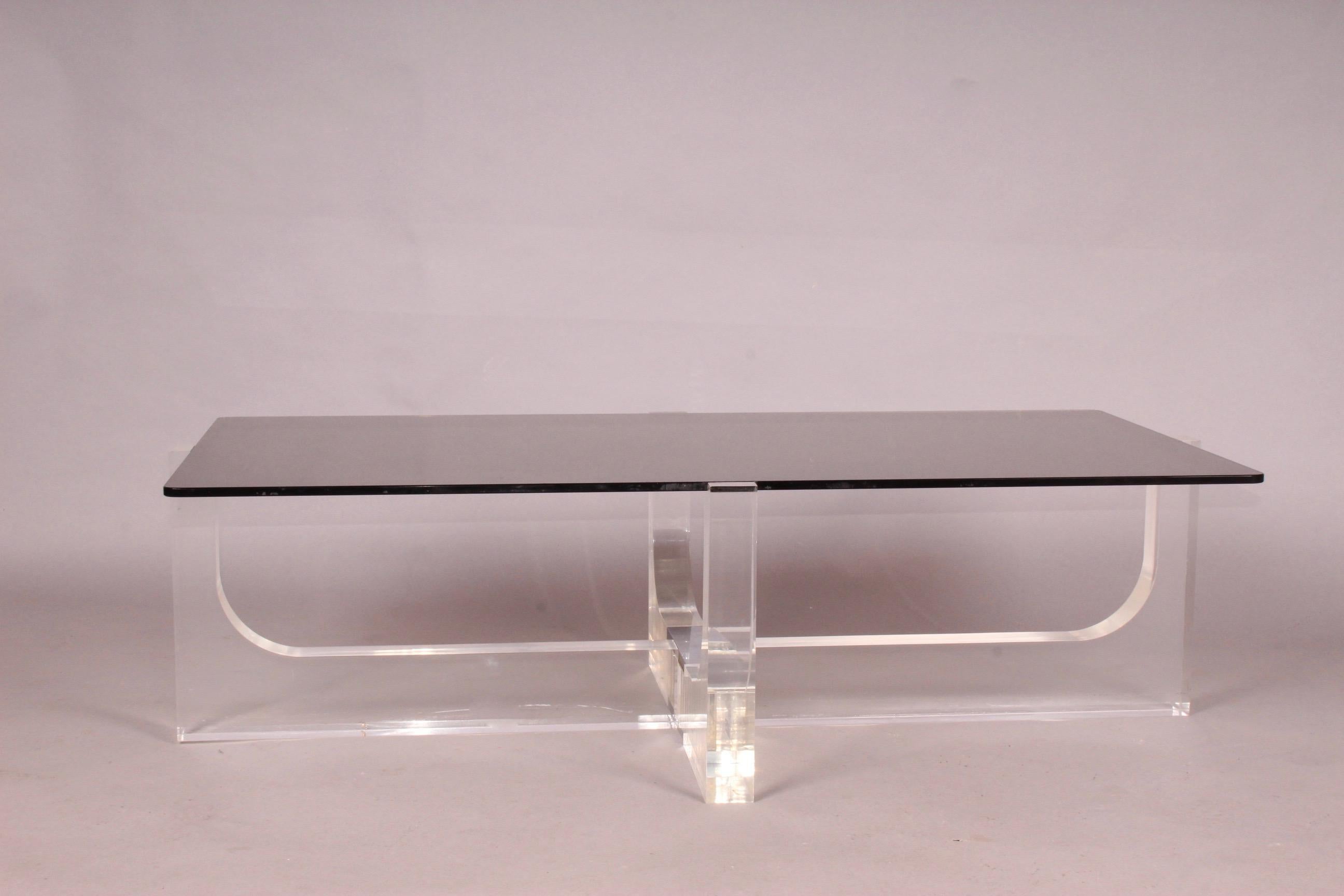 Plexiglas and Glass Low Table 2