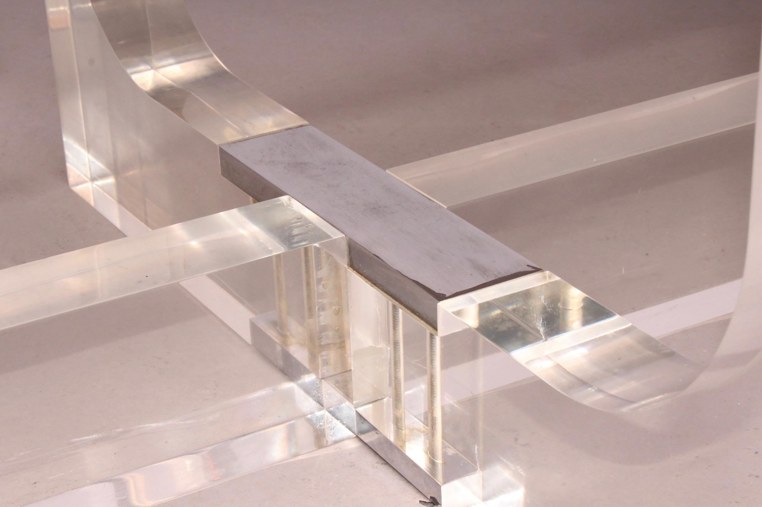 Plexiglas and Glass Low Table 4
