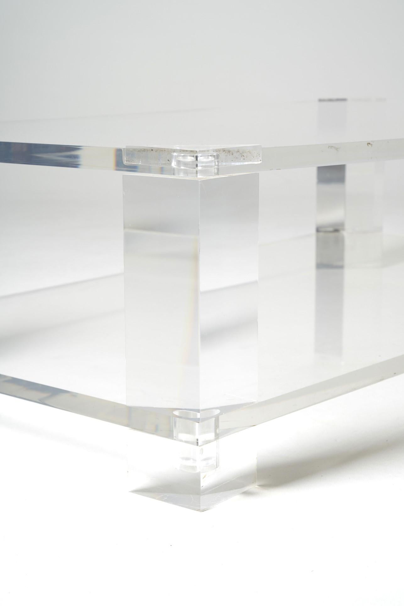 Plexiglass Plexiglas coffee table 1970s 