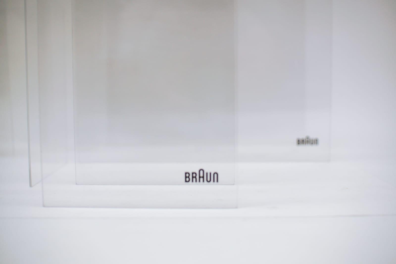 Mid-Century Modern Plexiglas Stands from Braun Electric by Dieter Rams, 1960s Germany For Sale