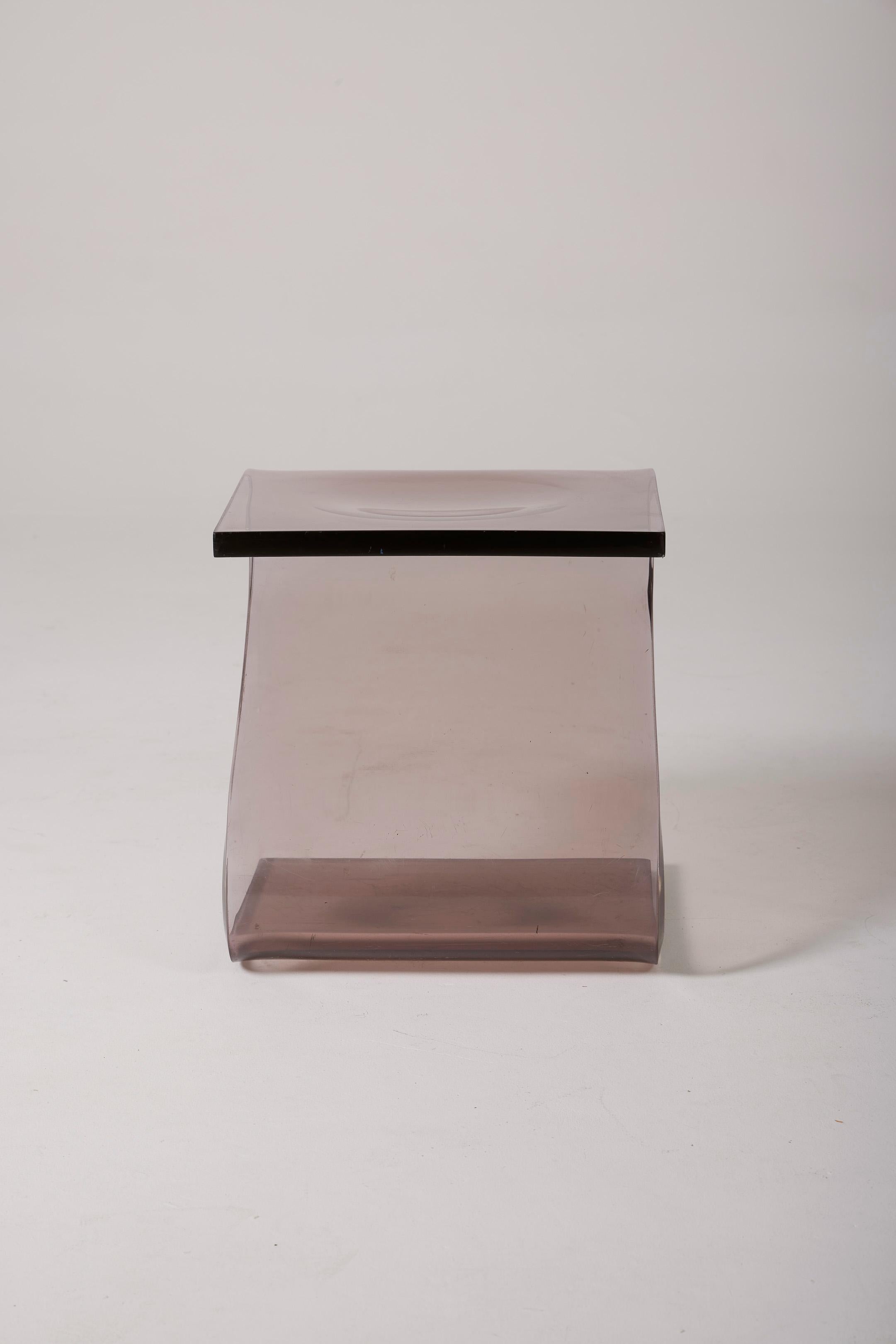 Plexiglas-Hocker von François Arnal (Moderne der Mitte des Jahrhunderts)