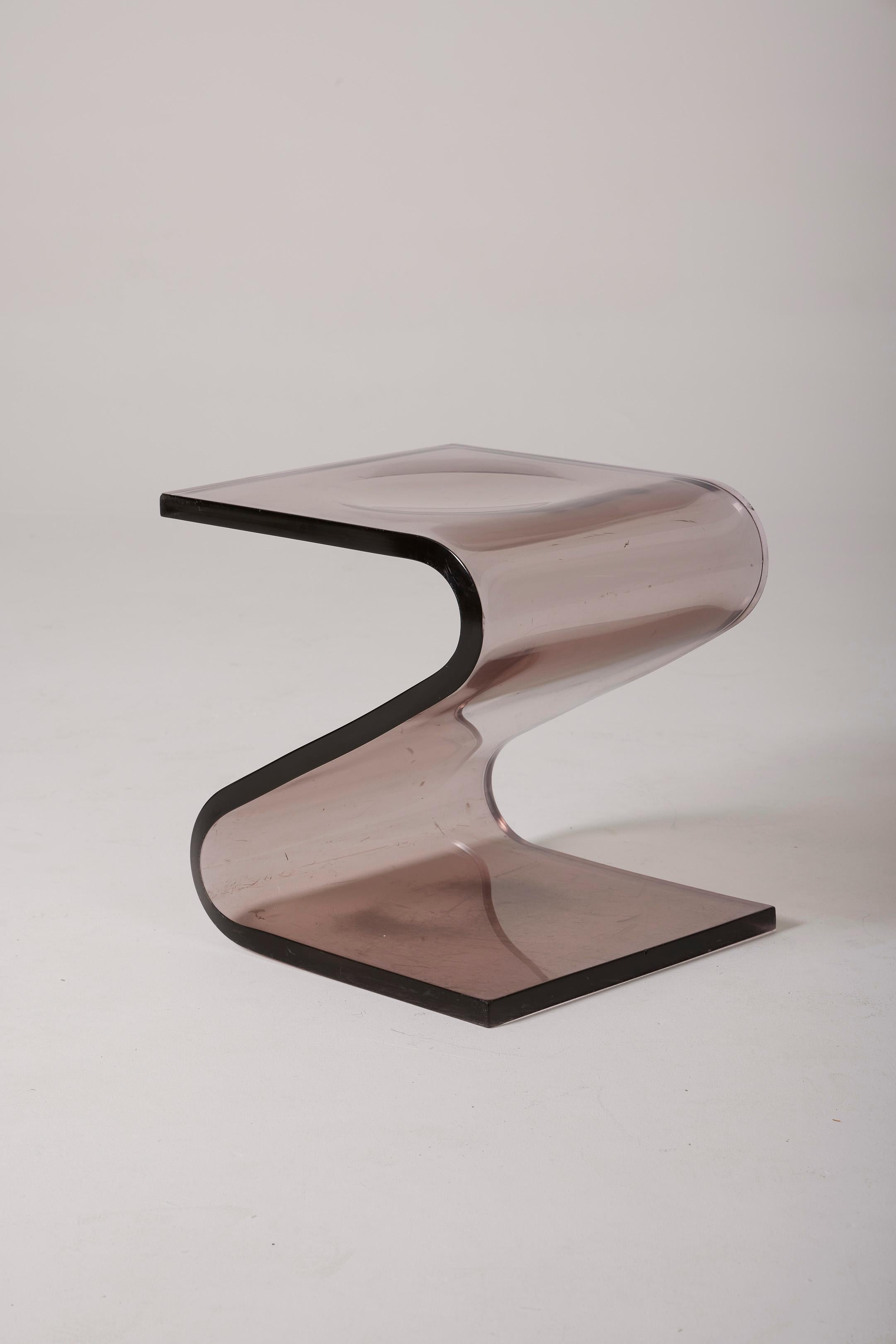 Plexiglas-Hocker von François Arnal (20. Jahrhundert)