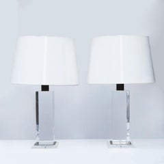 Plexiglas Table Lamps France 1970s