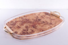 Plexiglas Tray with Gold Handles design From Aldo Tura