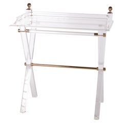 Plexiglass and Brass Bar Table by Charles Hollis Jones, 1970s