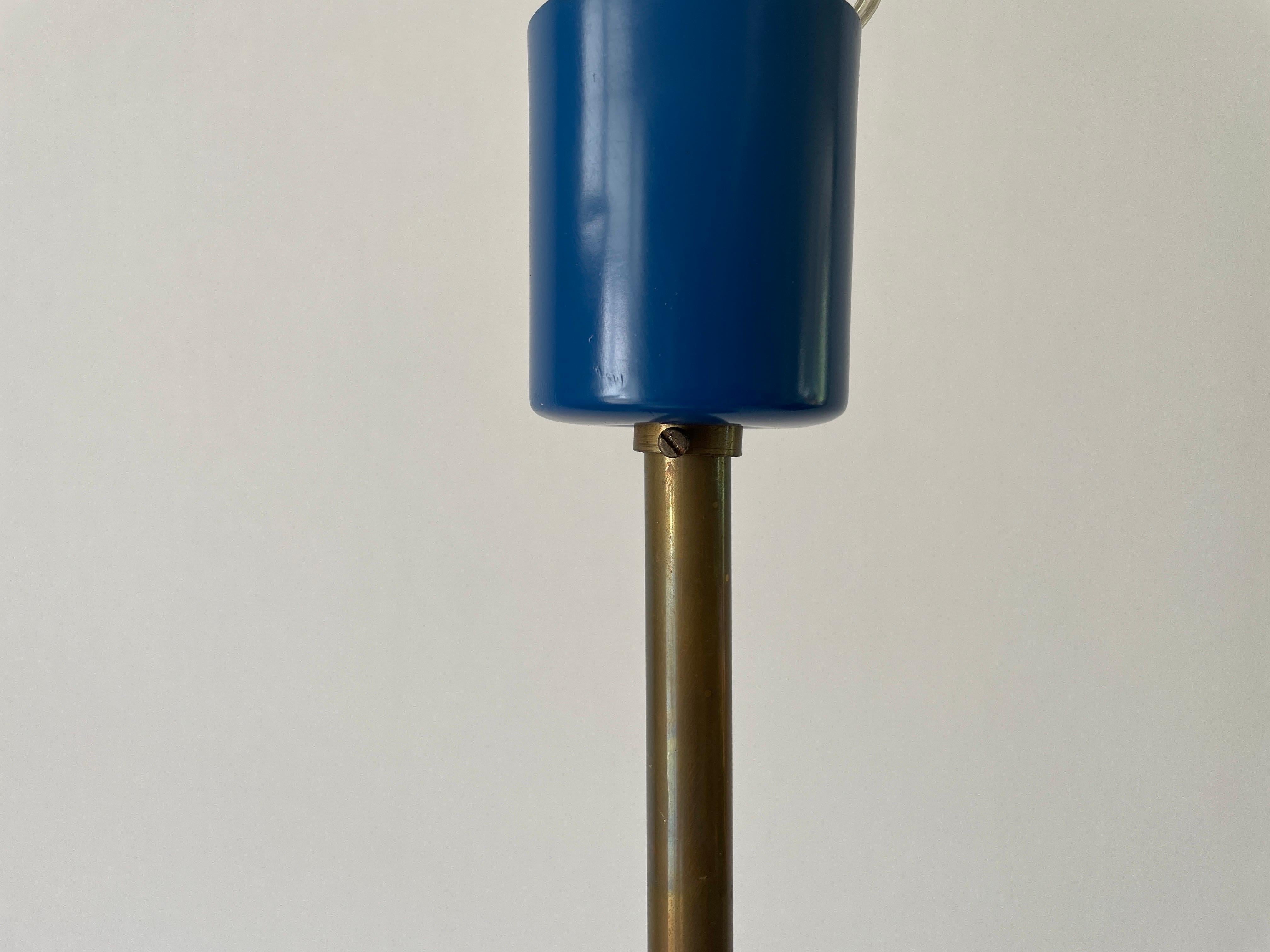 Lampada a sospensione in plexiglass e metallo blu scuro di Stilnovo, anni '50, Italia in vendita 10