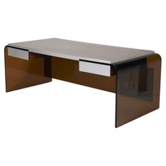 Plexiglass and ebony desk