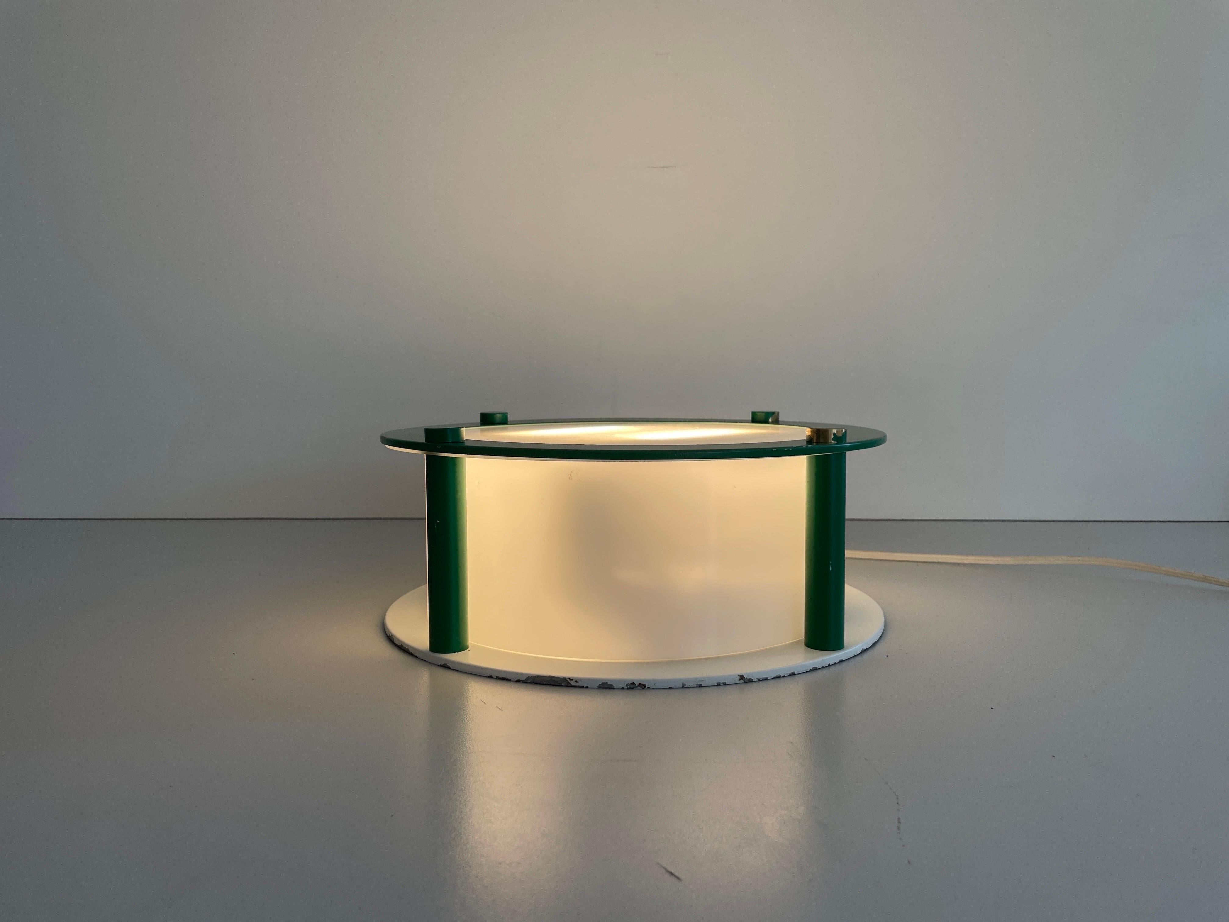 Ère spatiale Monture de cinéma en plexiglas et métal vert, 1970, Allemagne en vente