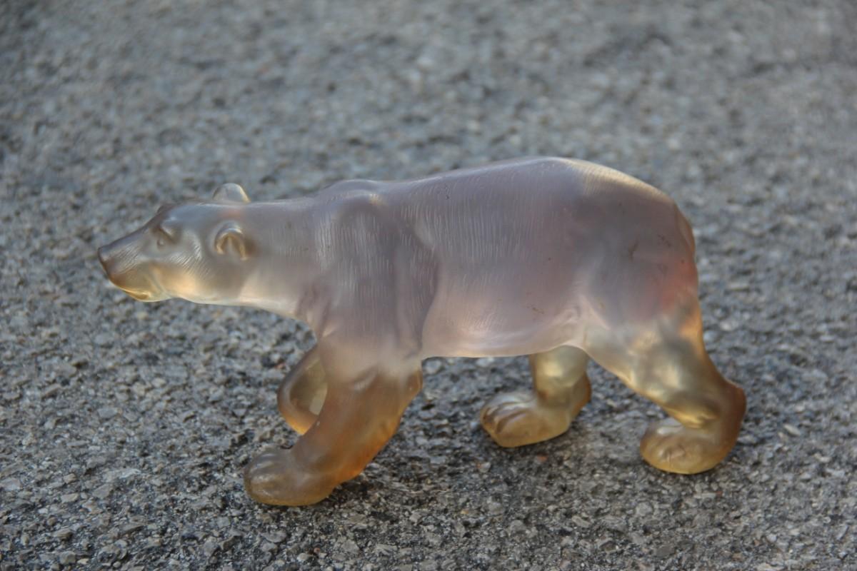 Plexiglass bear from the 1970s Italian manufacture single block.