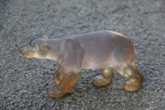 Plexiglass Bear from the 1970s Italian Manufacture Single Block